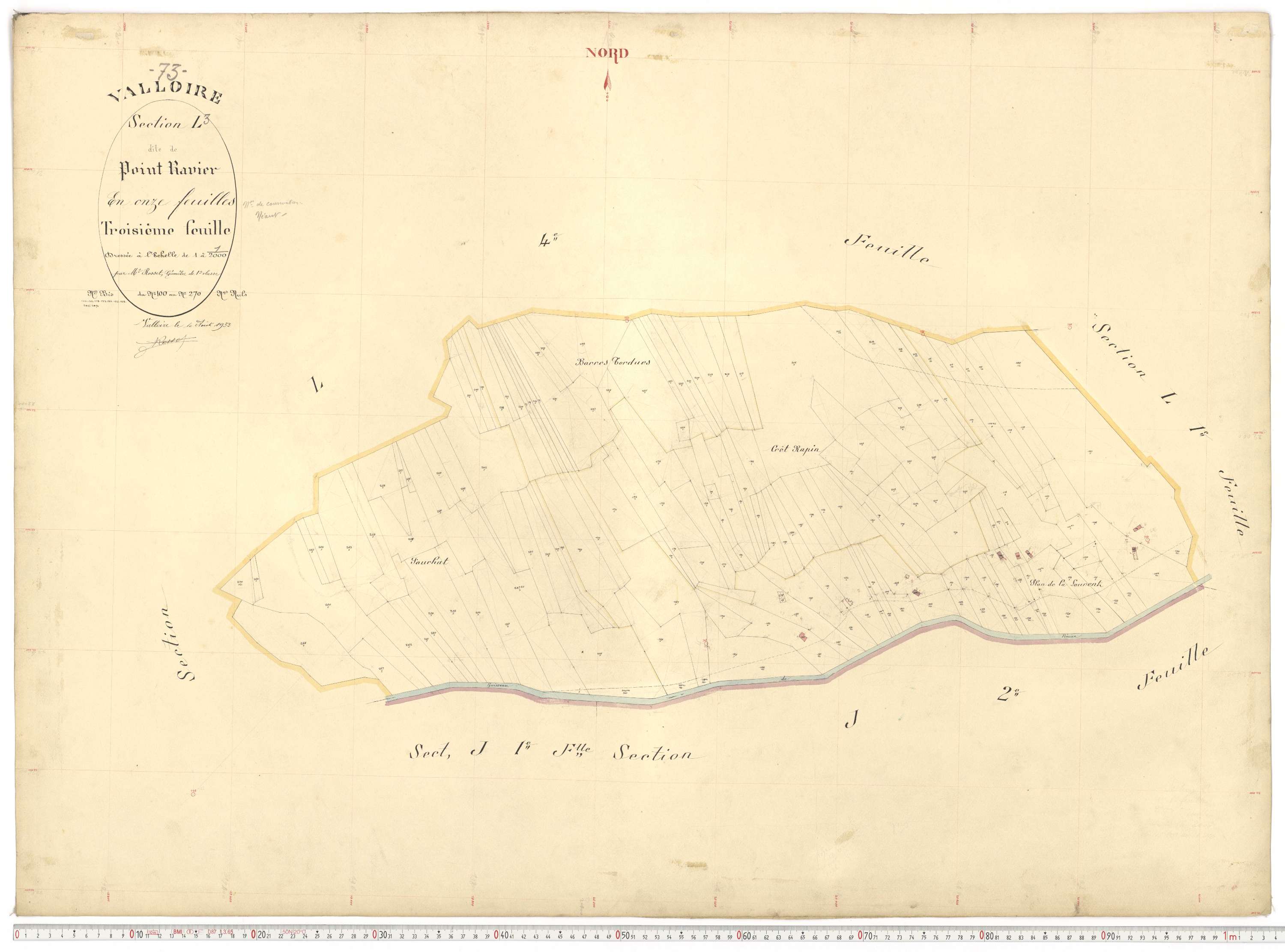 Valloire - Plans cadastraux du premier cadastre français.