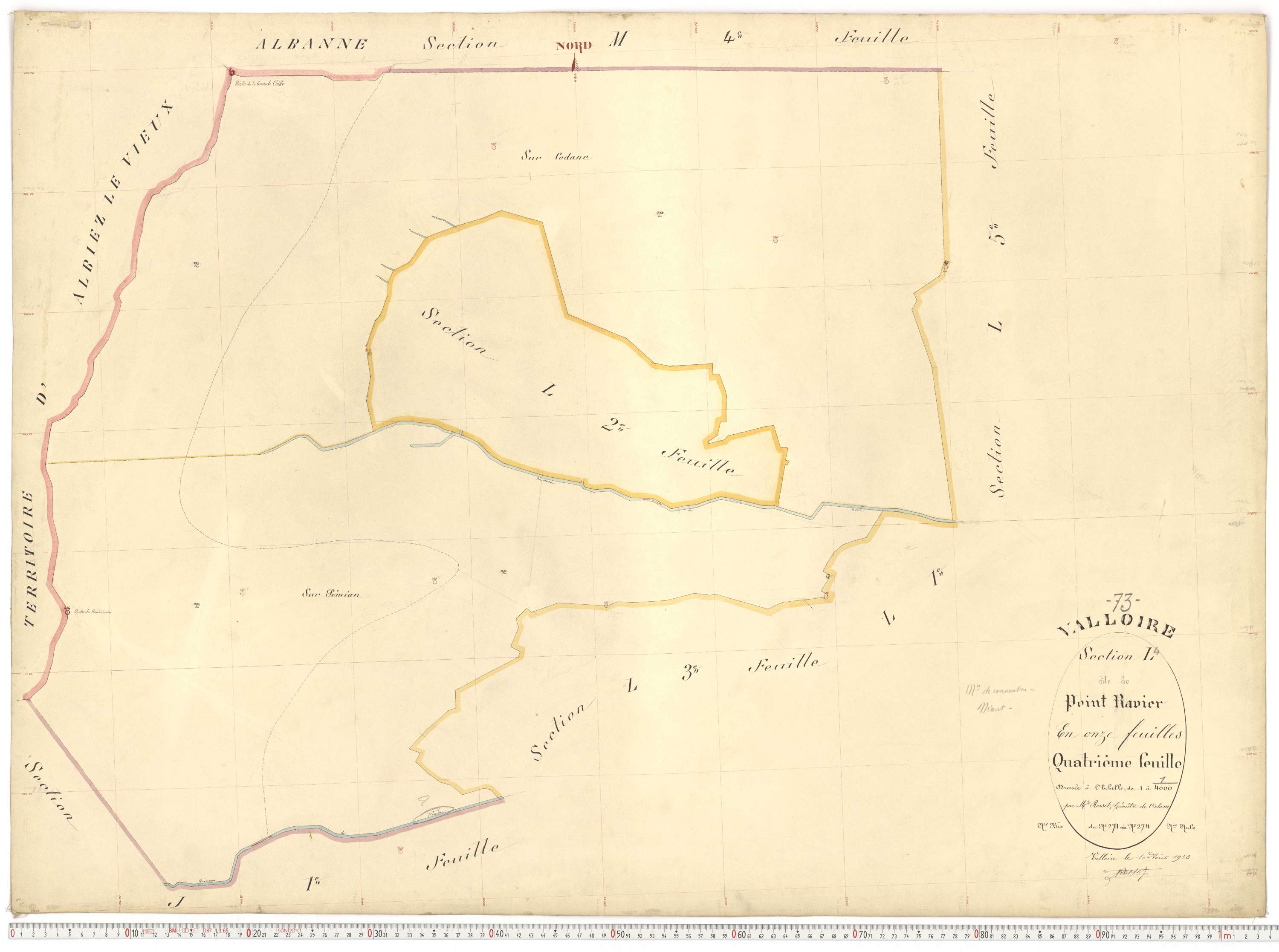 Valloire - Plans cadastraux du premier cadastre français.