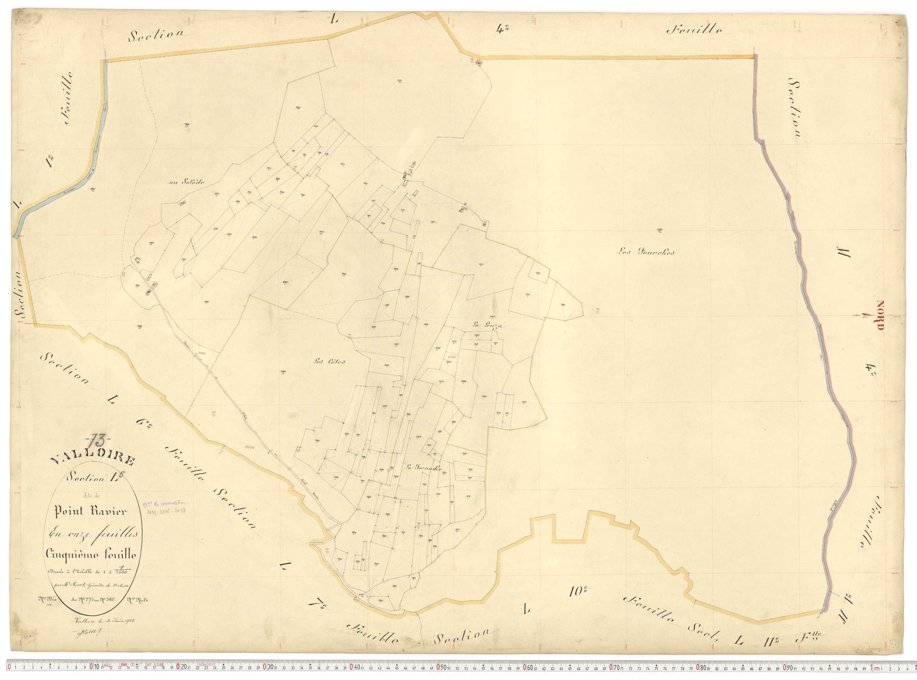 Valloire - Plans cadastraux du premier cadastre français.
