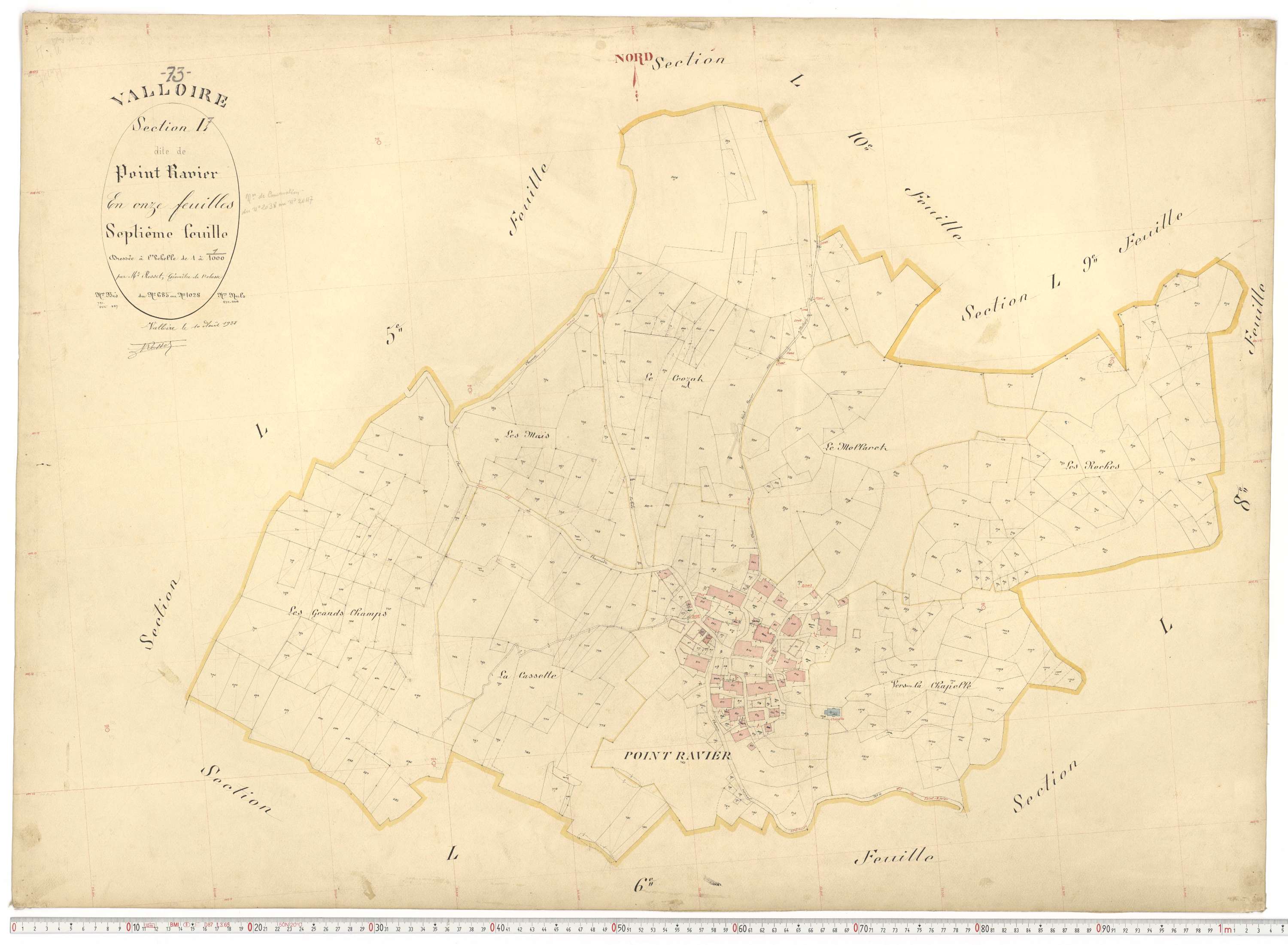 Valloire - Plans cadastraux du premier cadastre français.