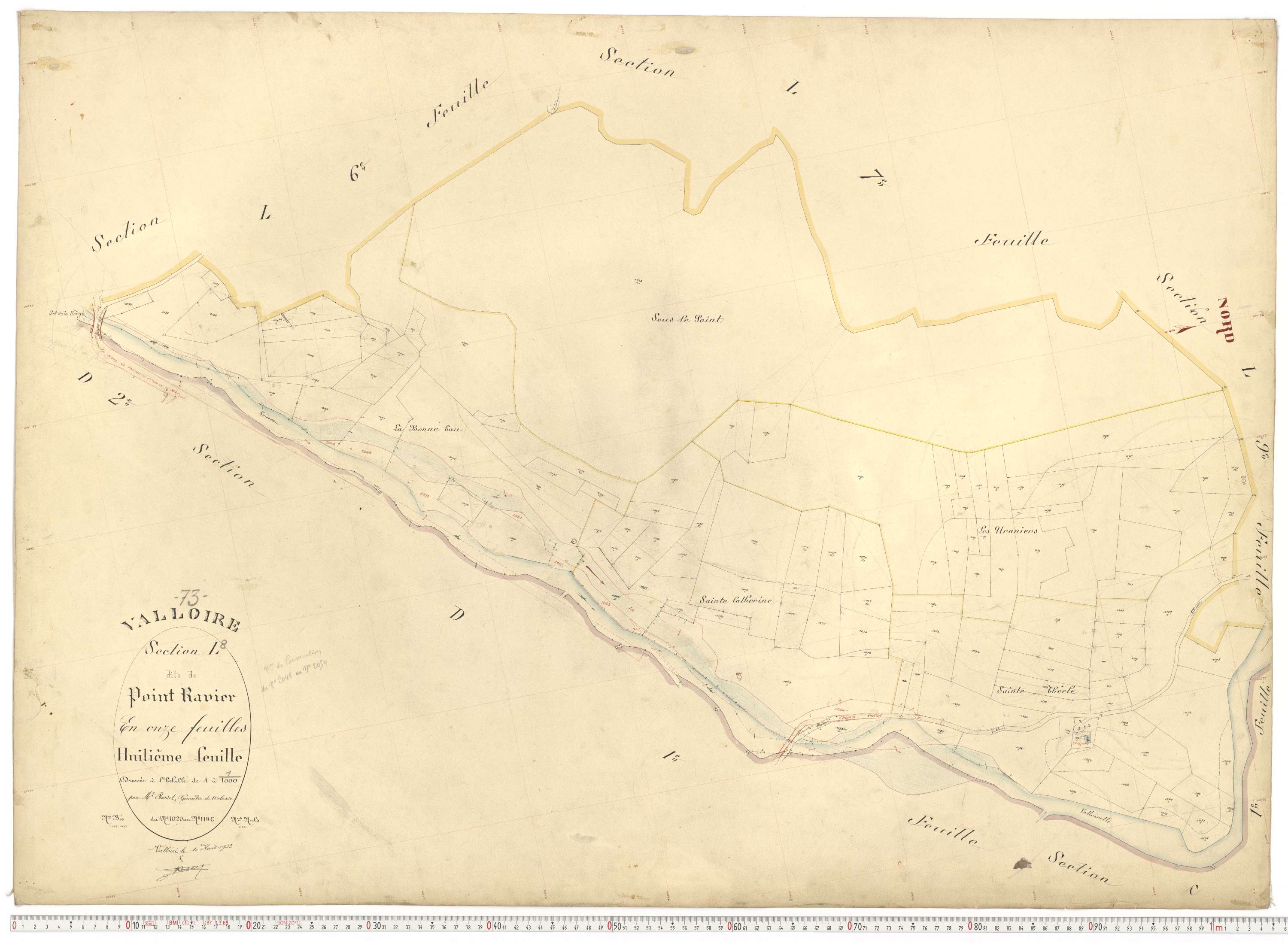 Valloire - Plans cadastraux du premier cadastre français.