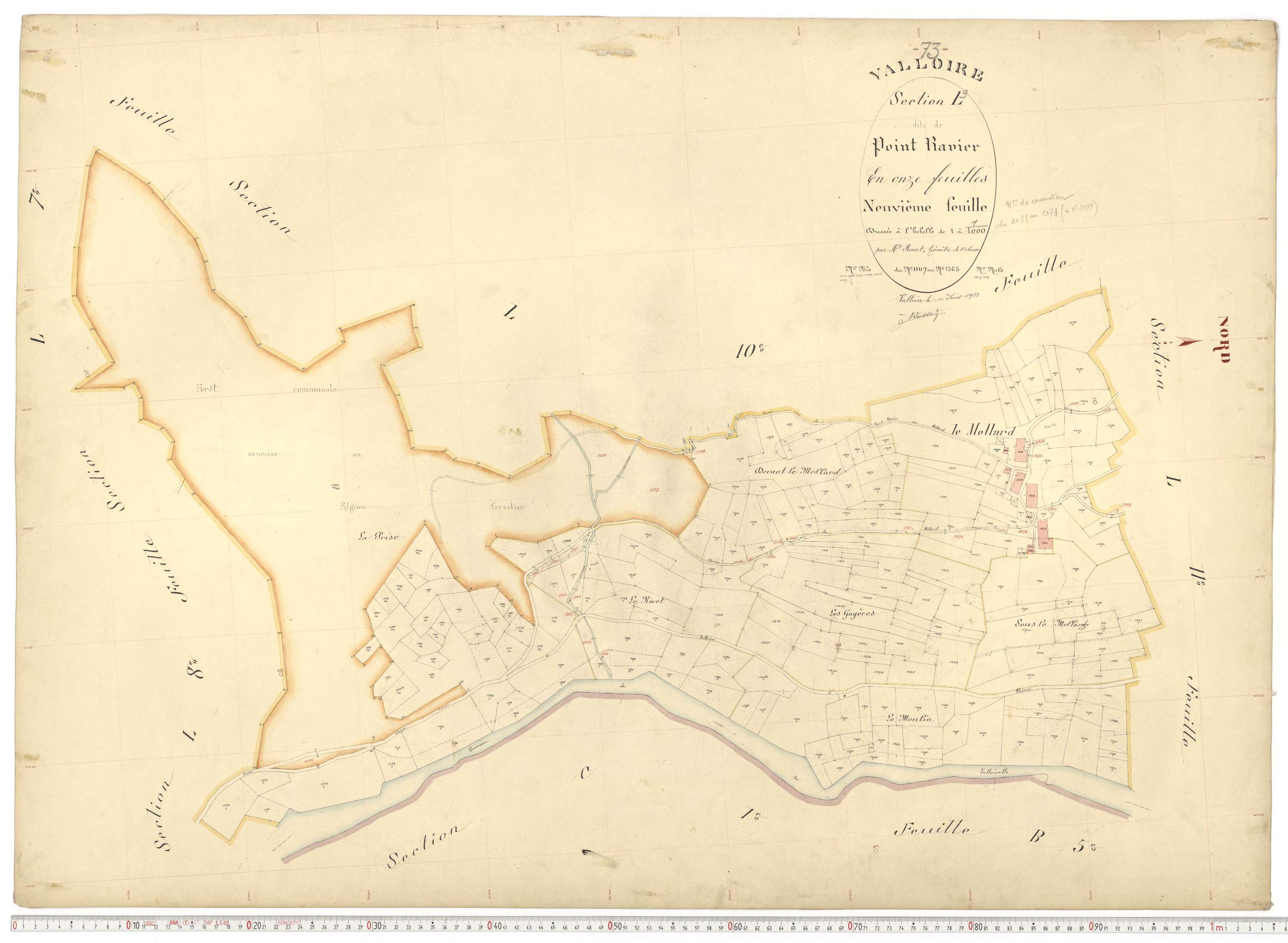 Valloire - Plans cadastraux du premier cadastre français.