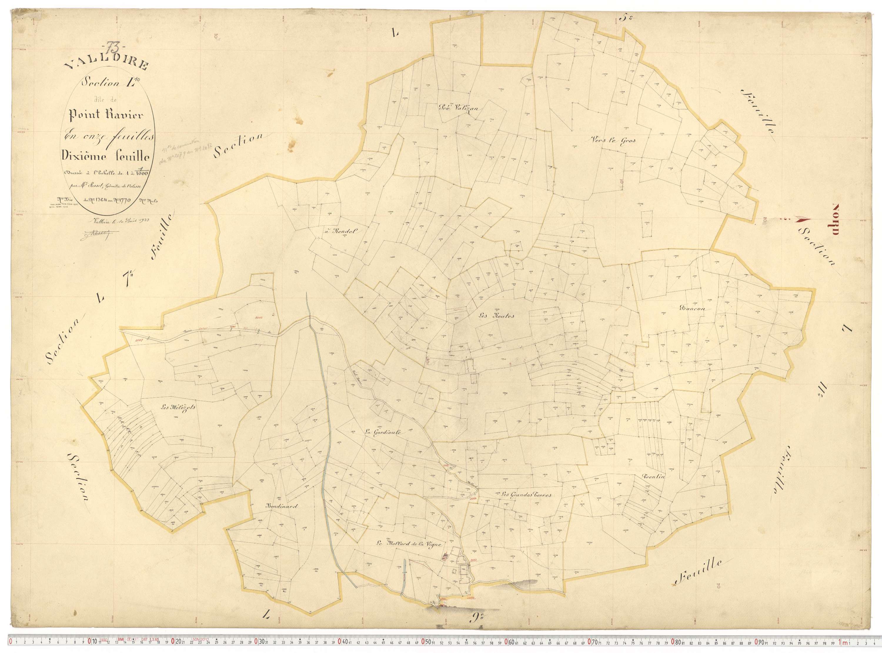 Valloire - Plans cadastraux du premier cadastre français.