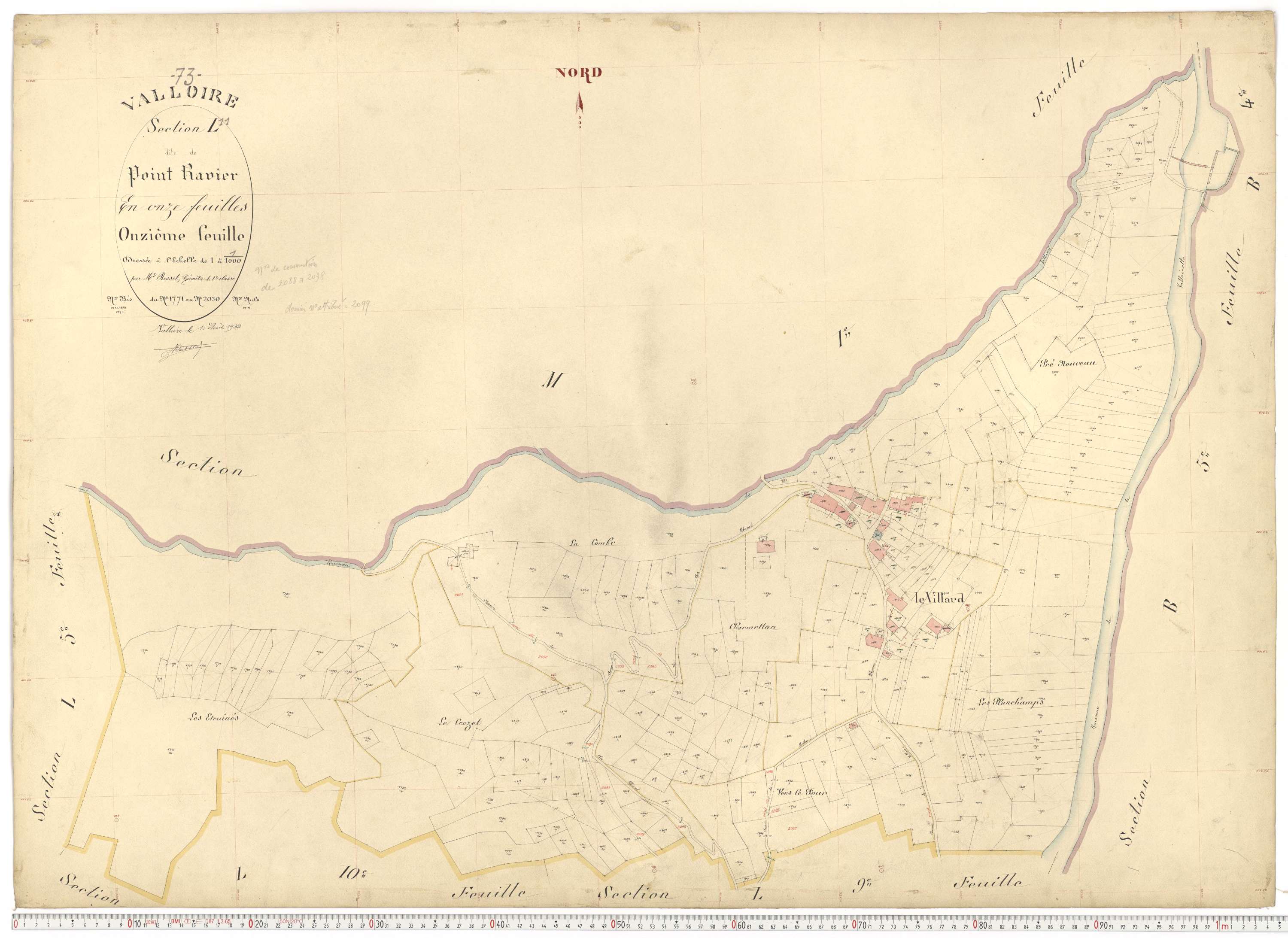 Valloire - Plans cadastraux du premier cadastre français.