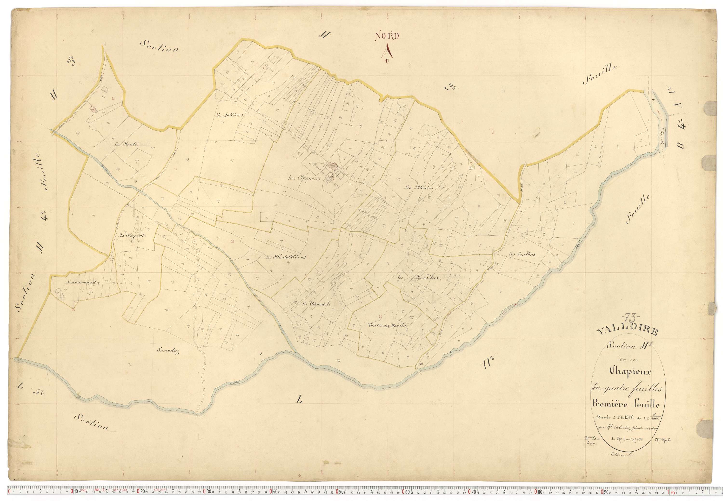 Valloire - Plans cadastraux du premier cadastre français.
