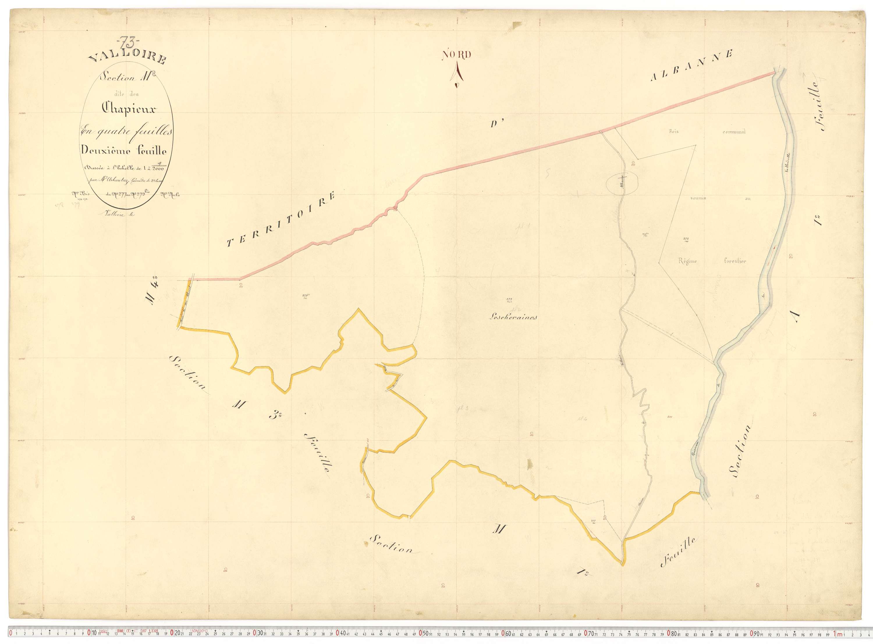 Valloire - Plans cadastraux du premier cadastre français.