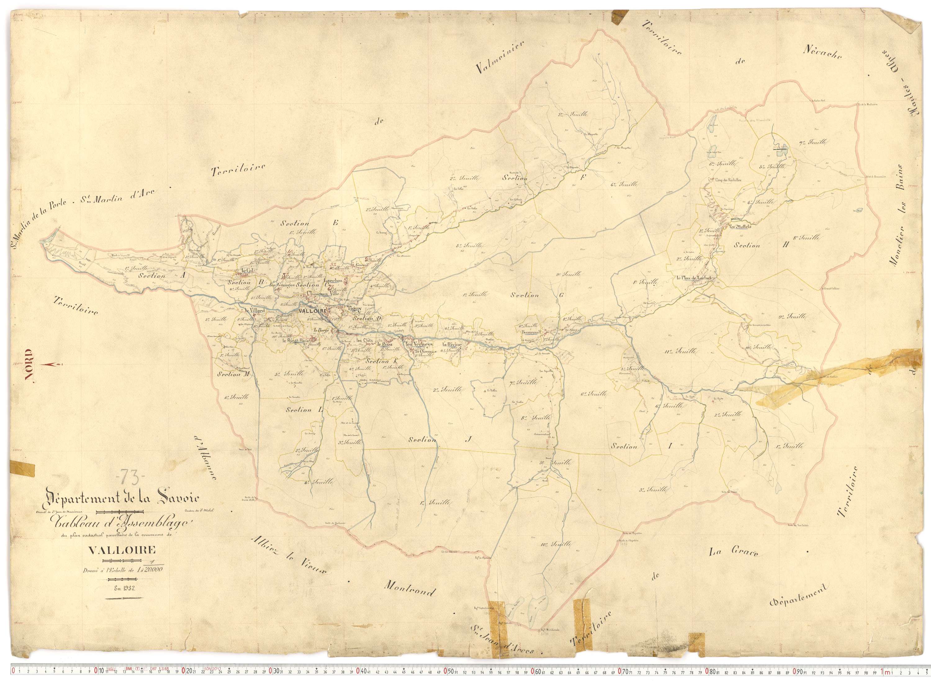 Valloire - Plans cadastraux du premier cadastre français.