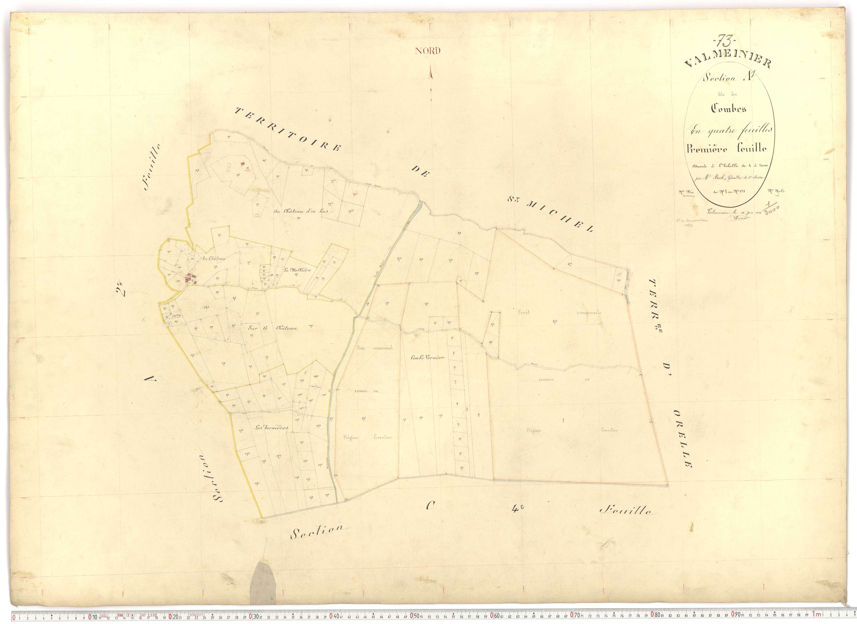 Valmeinier - Plans cadastraux du premier cadastre français.