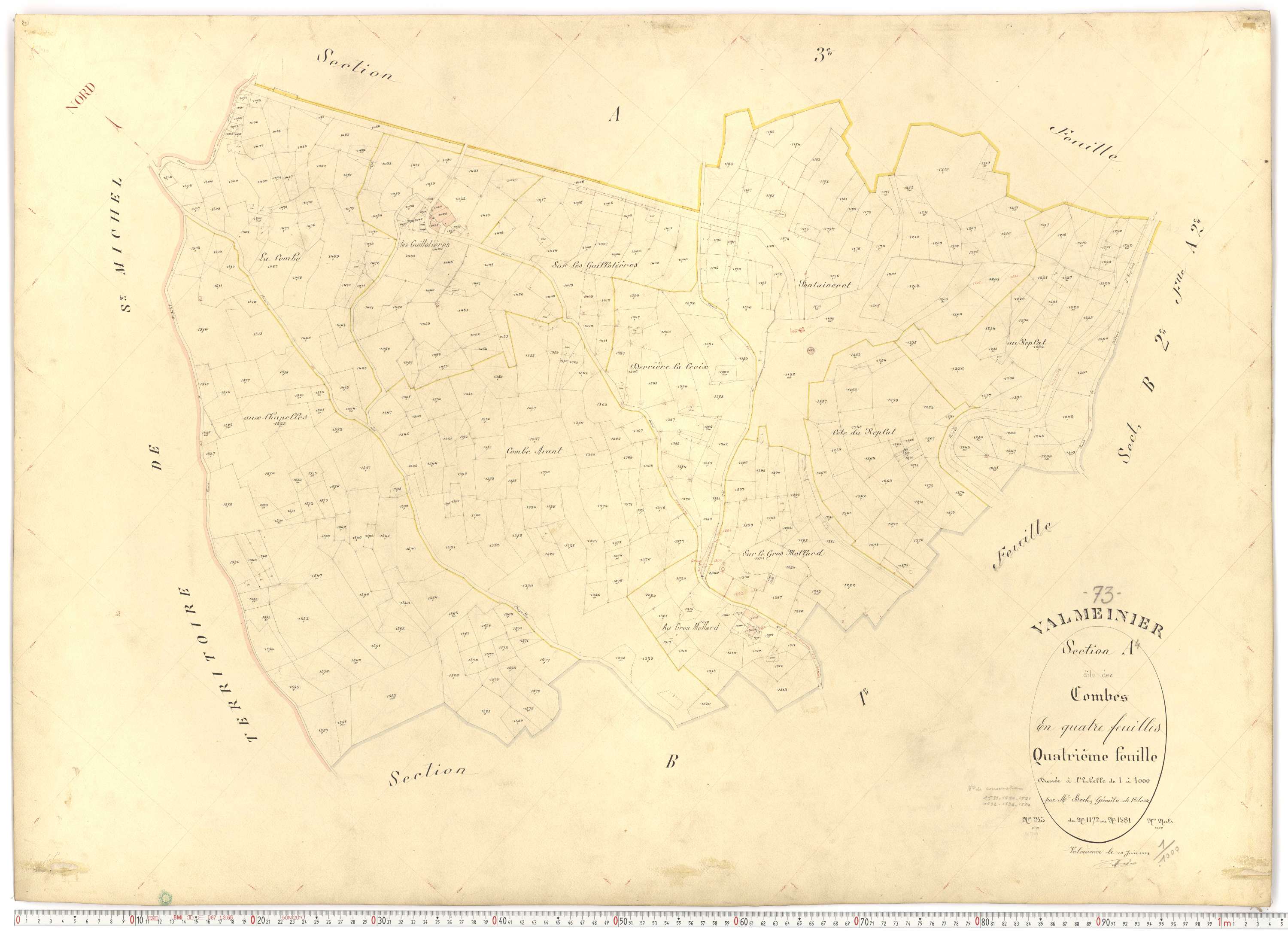 Valmeinier - Plans cadastraux du premier cadastre français.
