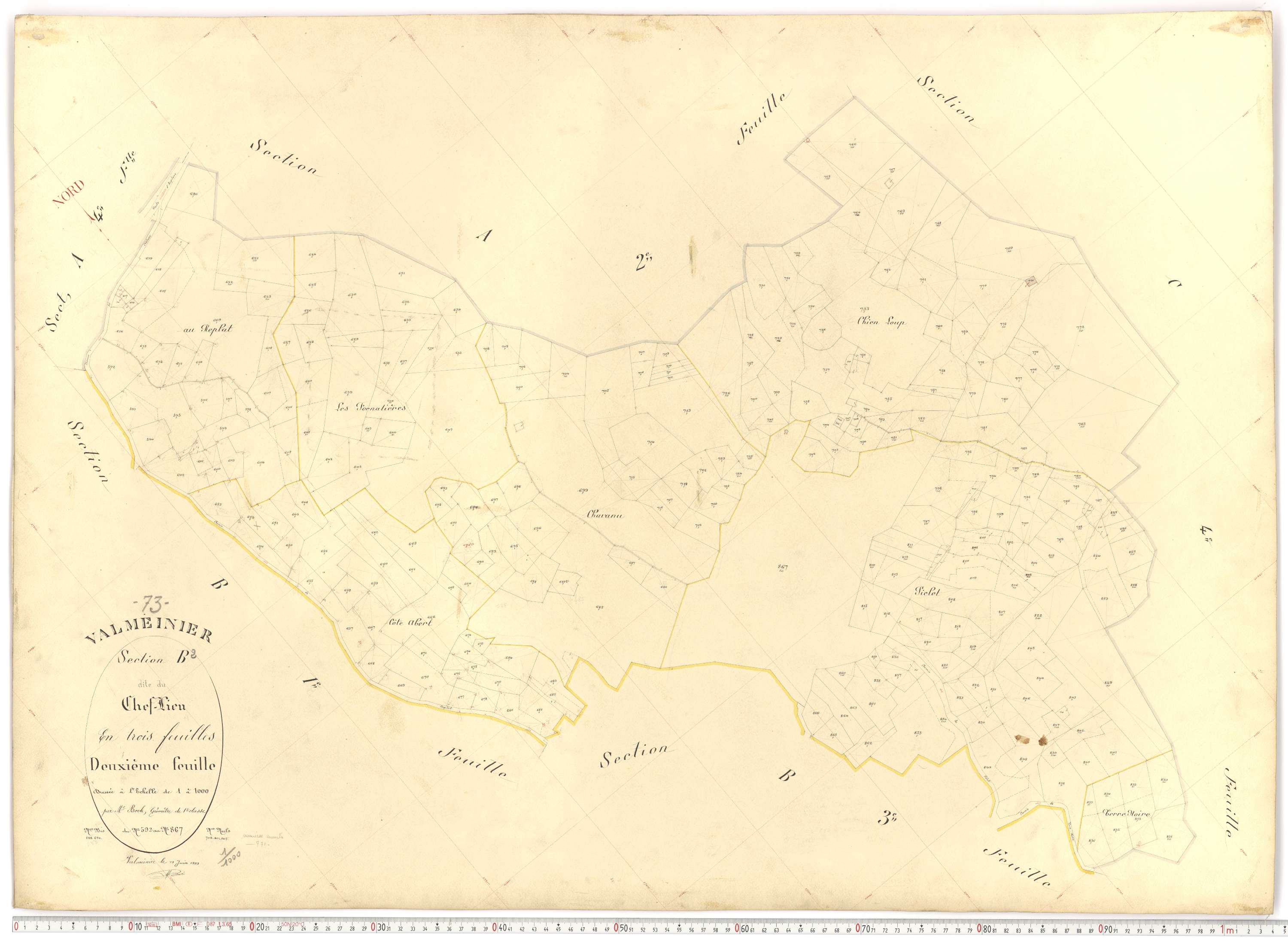 Valmeinier - Plans cadastraux du premier cadastre français.