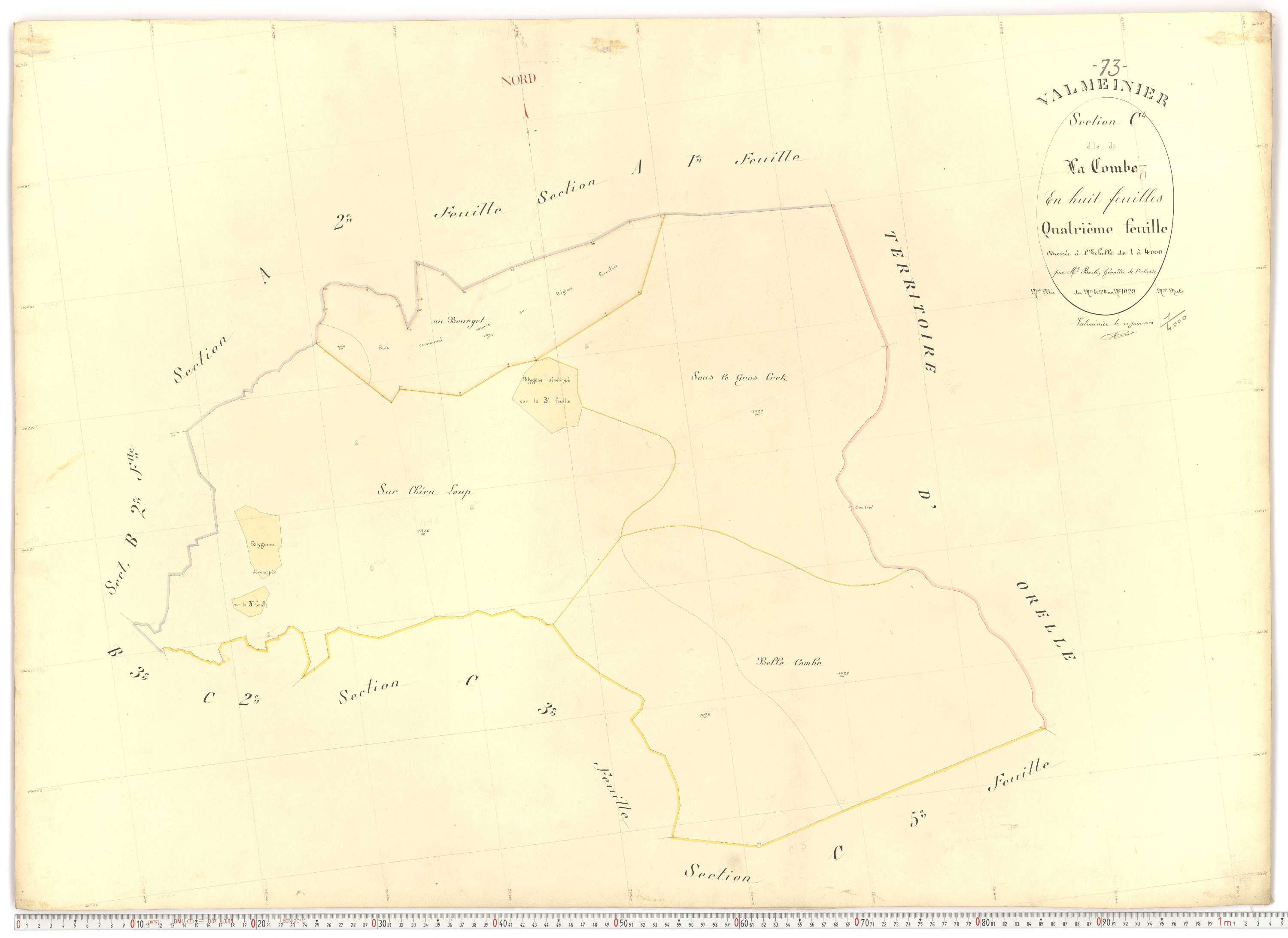 Valmeinier - Plans cadastraux du premier cadastre français.