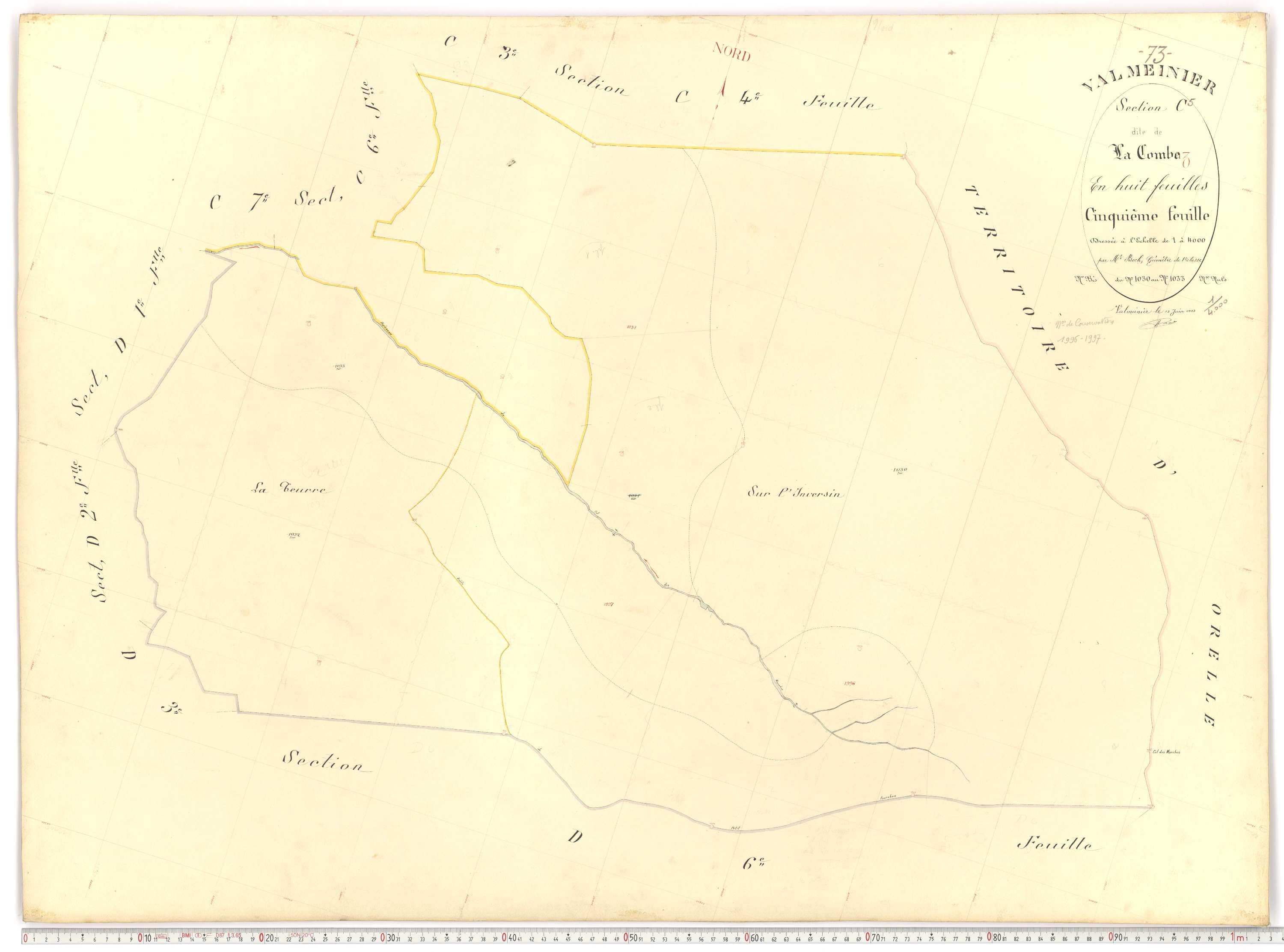 Valmeinier - Plans cadastraux du premier cadastre français.