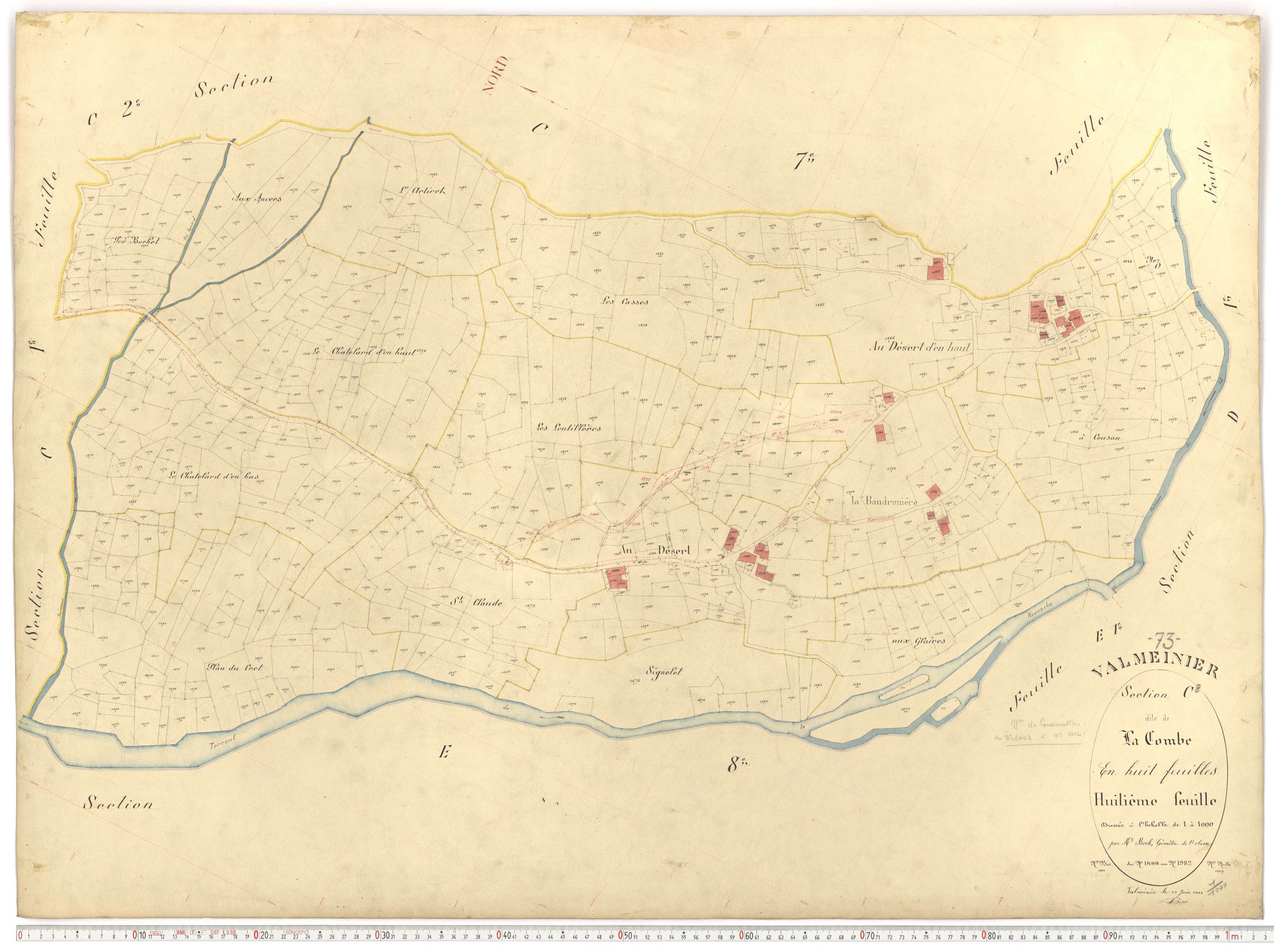 Valmeinier - Plans cadastraux du premier cadastre français.