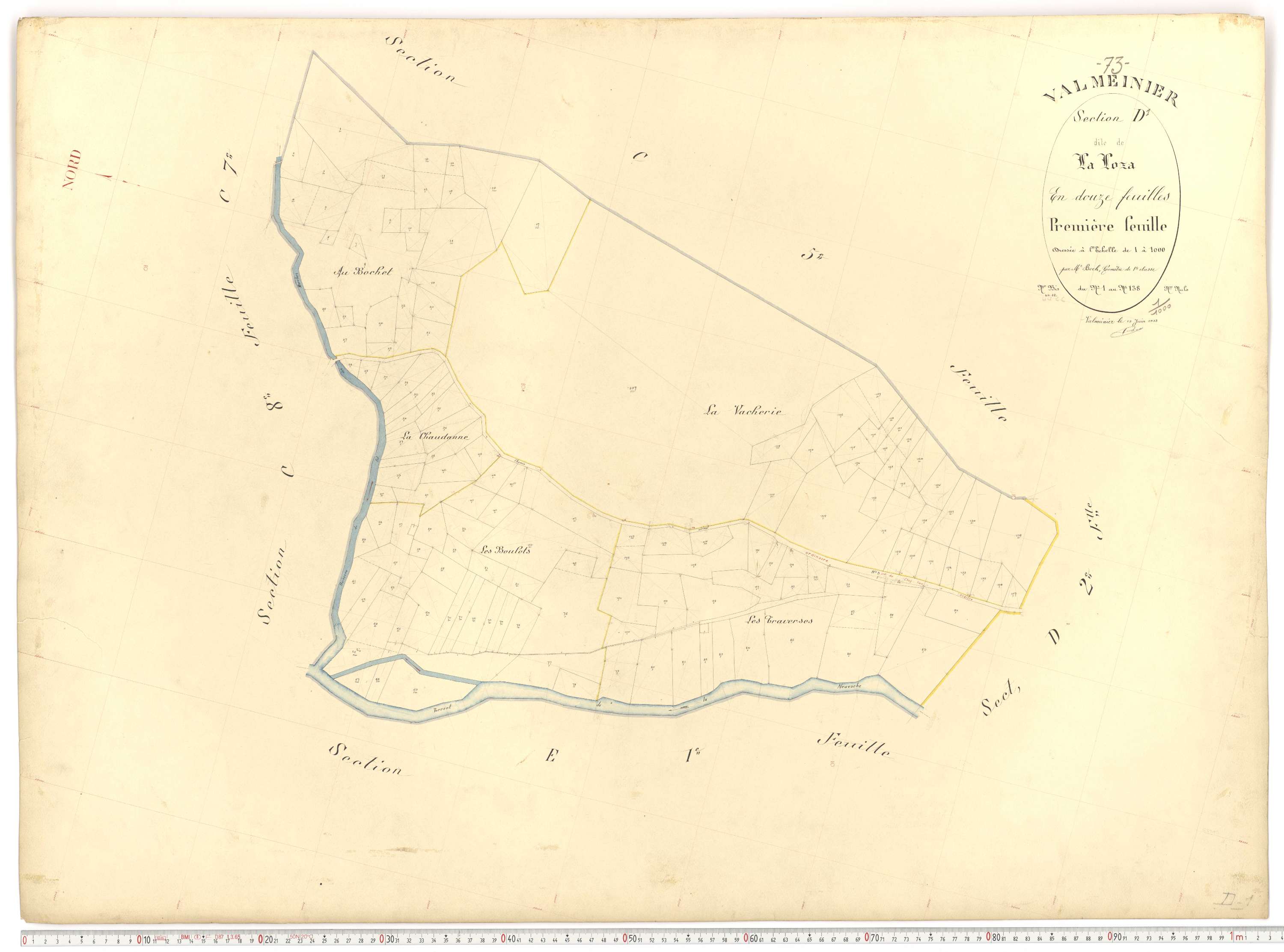 Valmeinier - Plans cadastraux du premier cadastre français.
