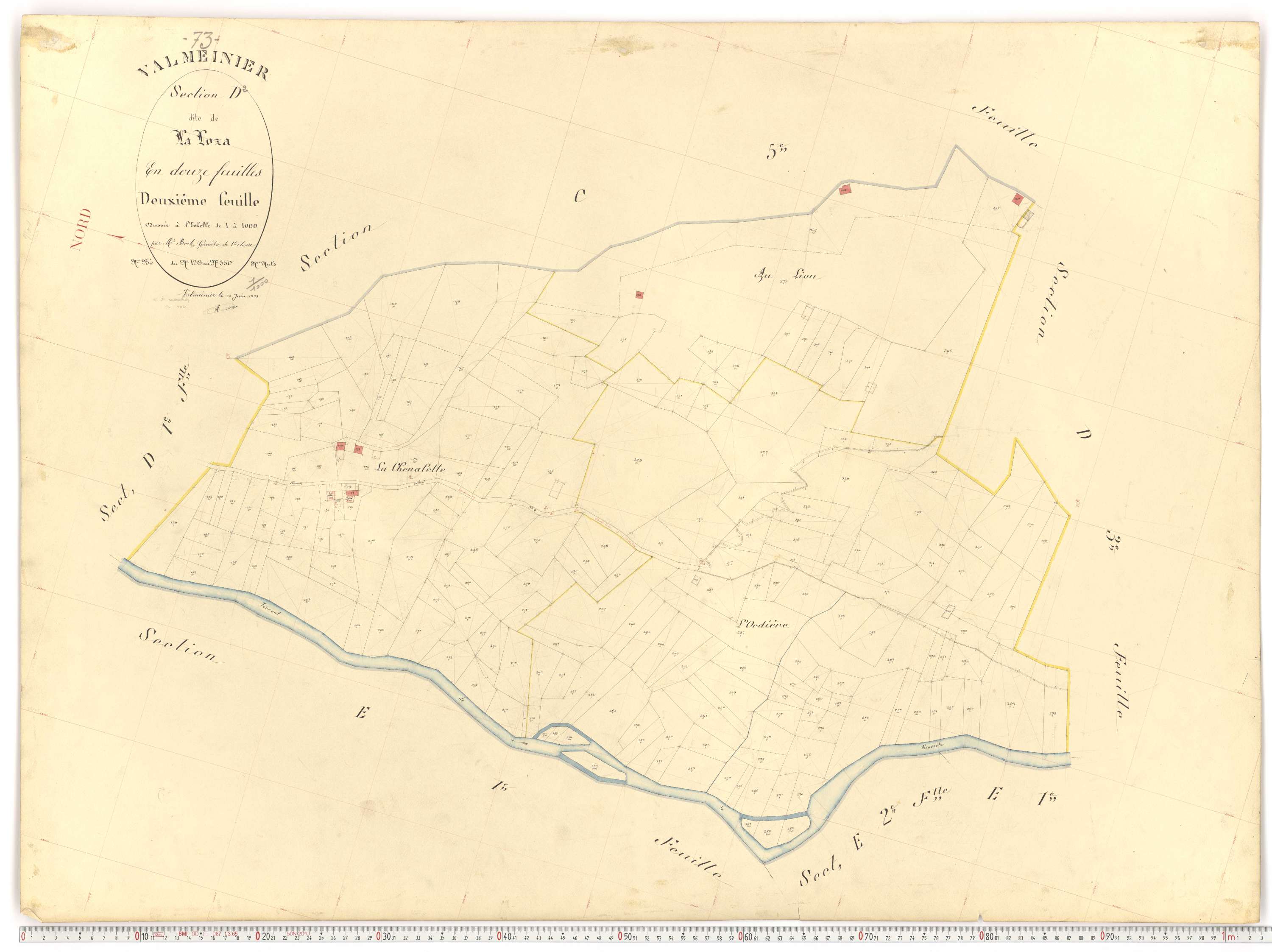 Valmeinier - Plans cadastraux du premier cadastre français.