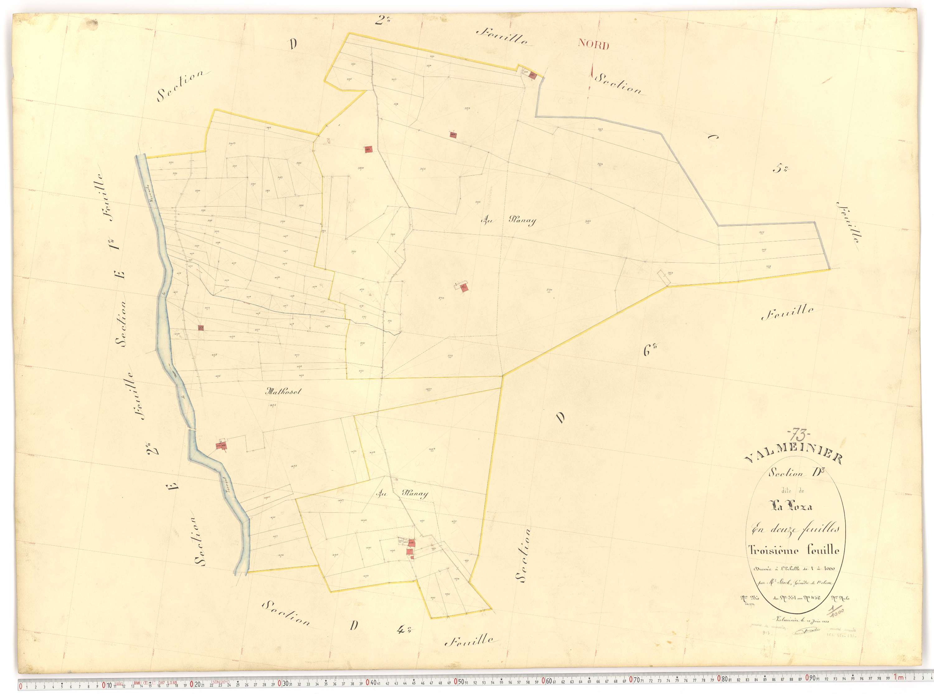 Valmeinier - Plans cadastraux du premier cadastre français.