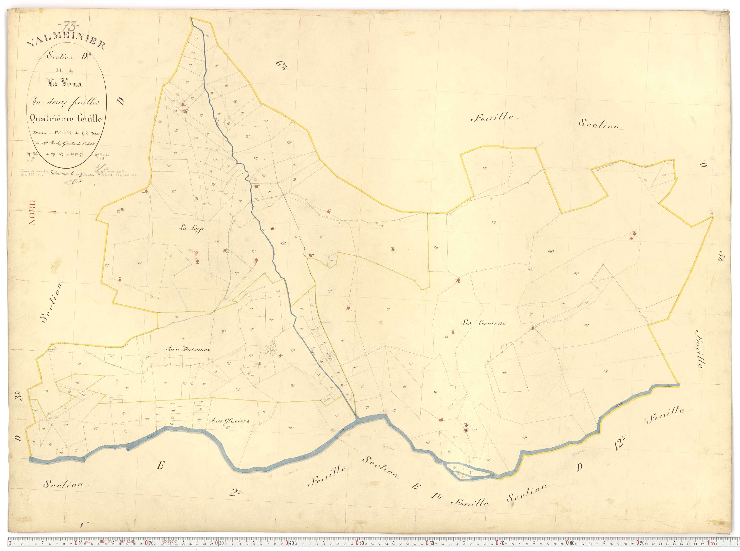 Valmeinier - Plans cadastraux du premier cadastre français.