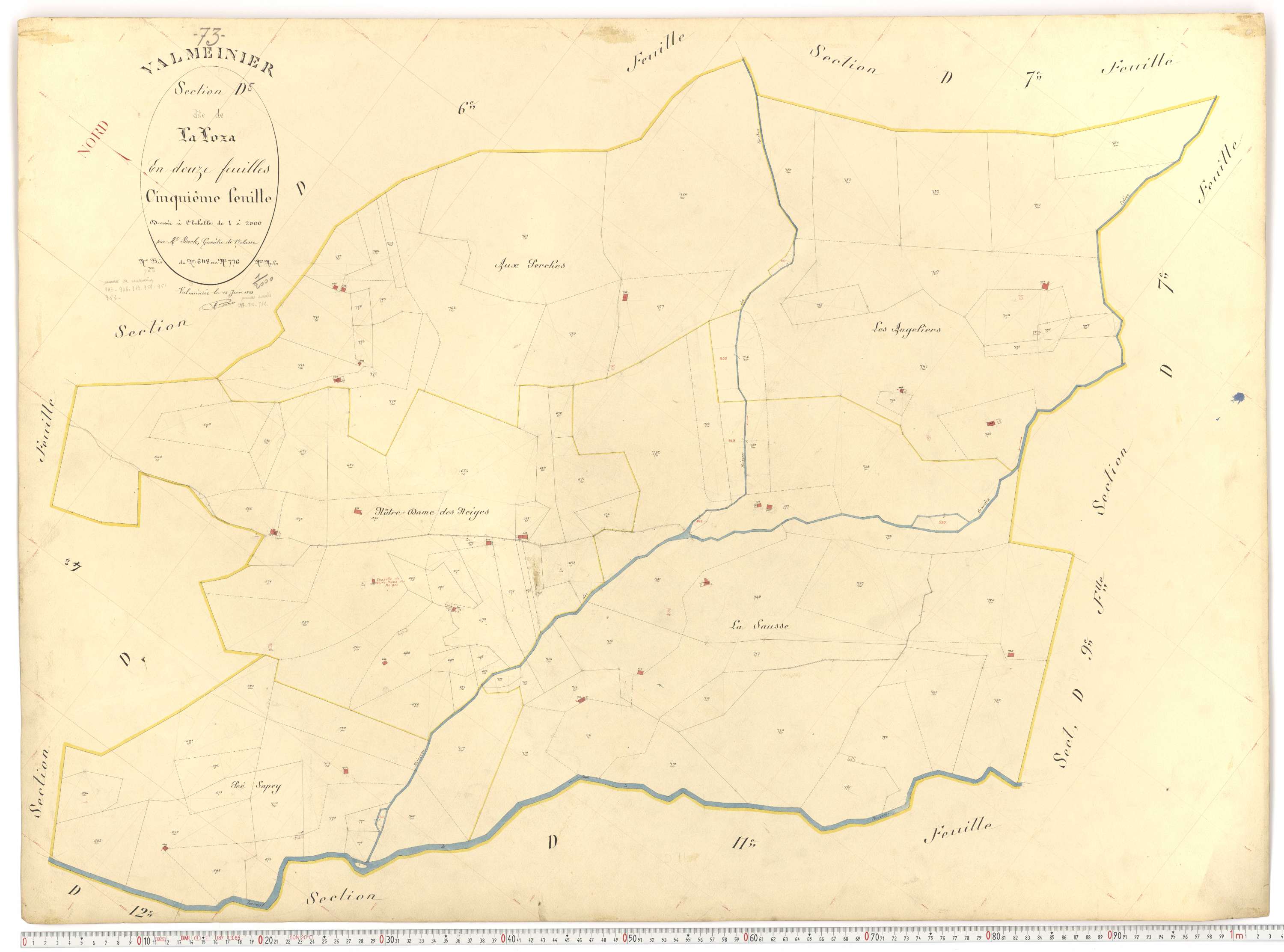 Valmeinier - Plans cadastraux du premier cadastre français.