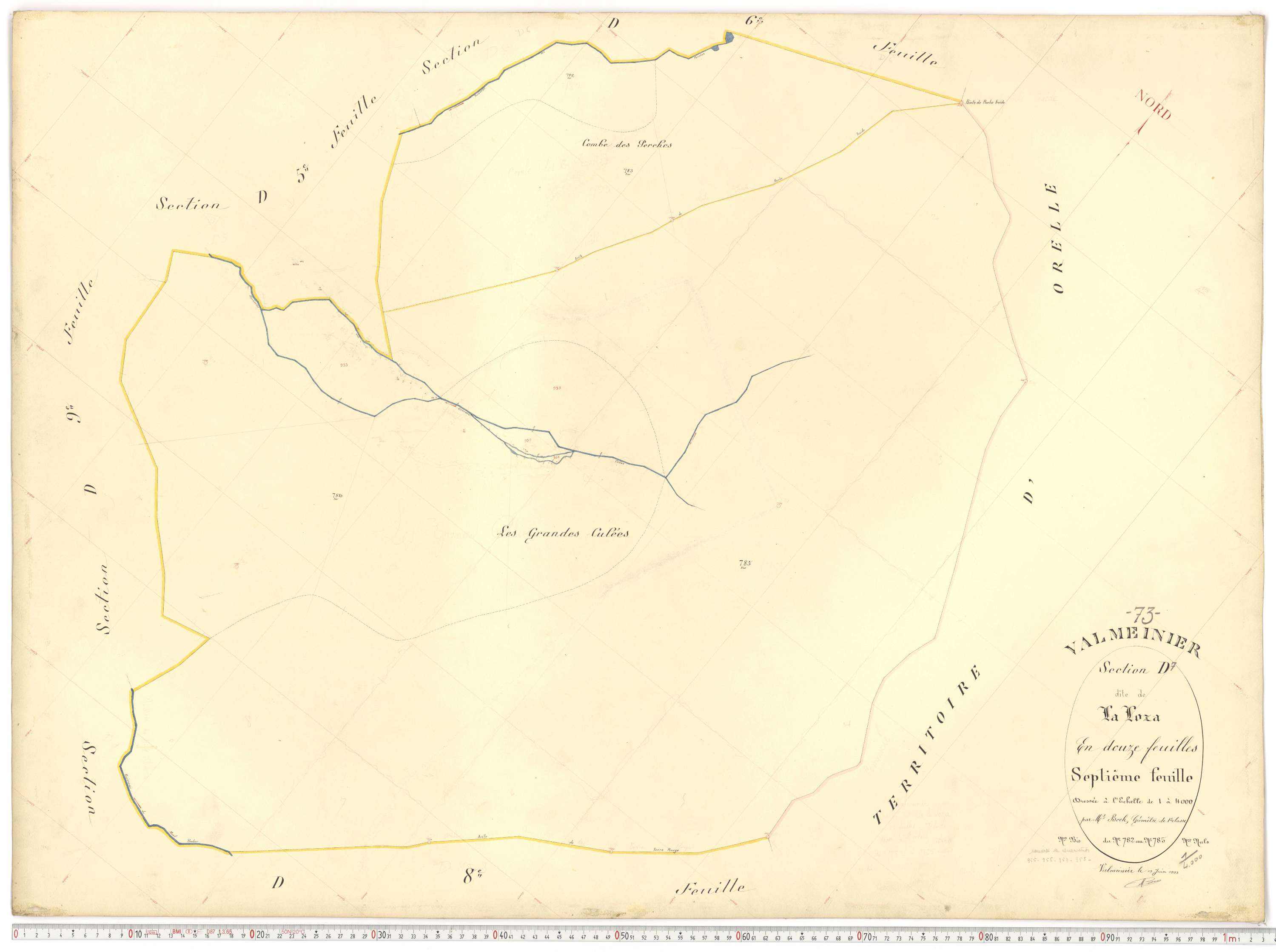 Valmeinier - Plans cadastraux du premier cadastre français.