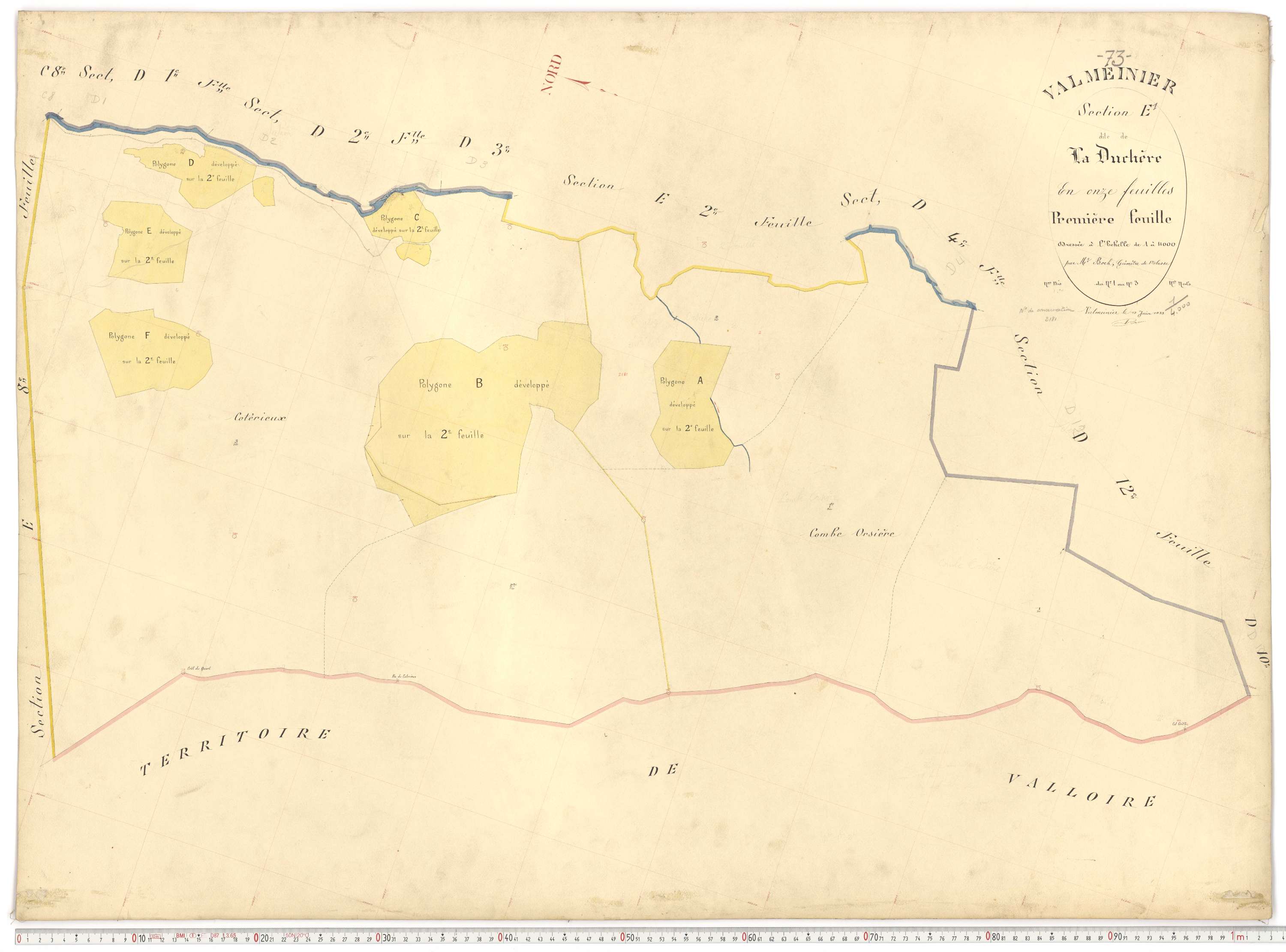 Valmeinier - Plans cadastraux du premier cadastre français.