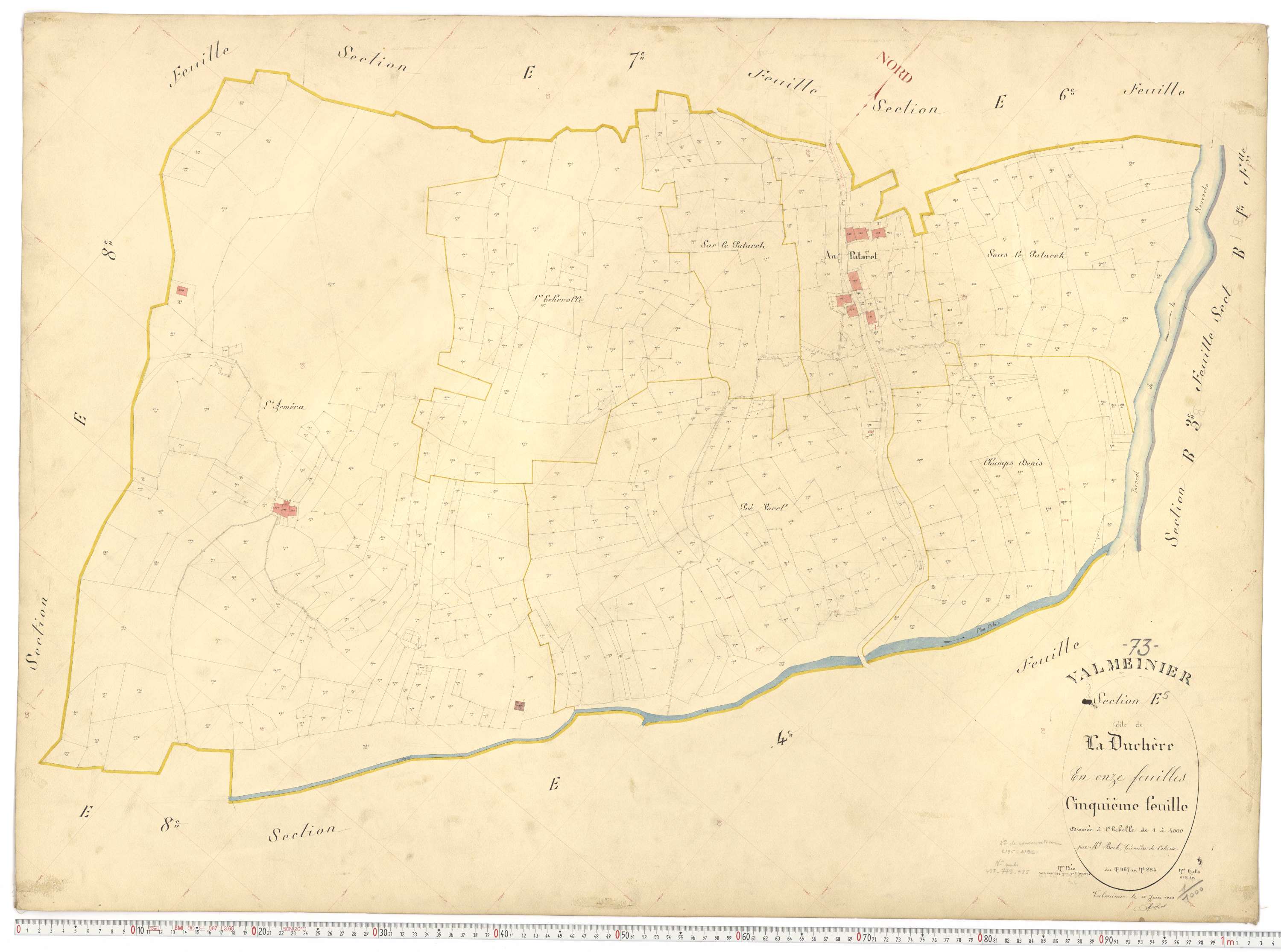 Valmeinier - Plans cadastraux du premier cadastre français.