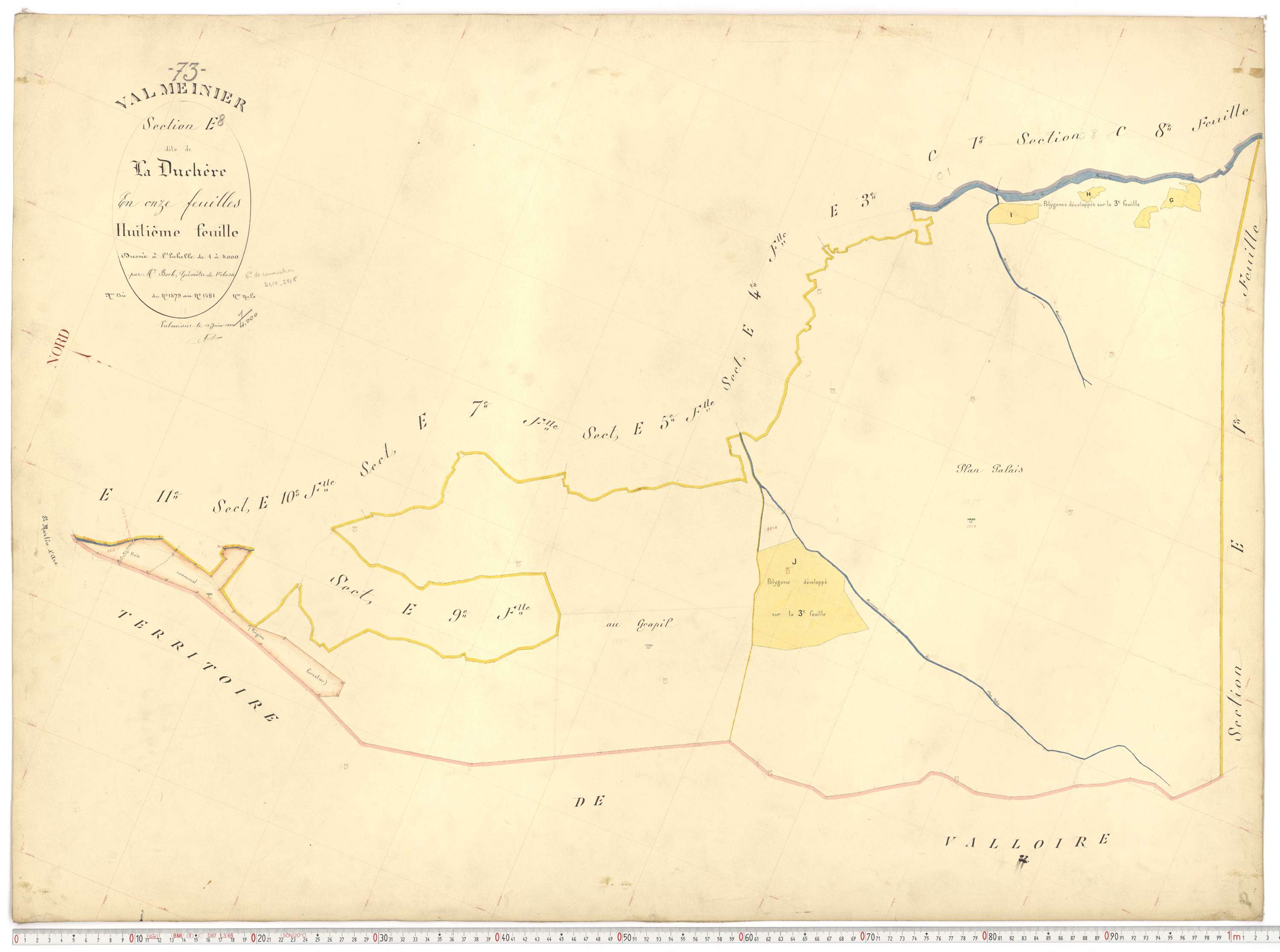 Valmeinier - Plans cadastraux du premier cadastre français.