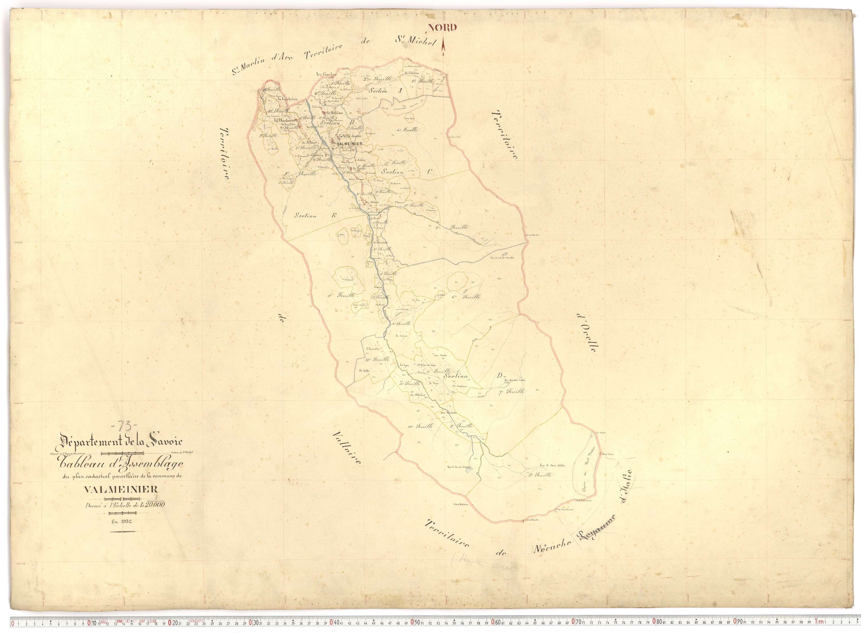 Valmeinier - Plans cadastraux du premier cadastre français.