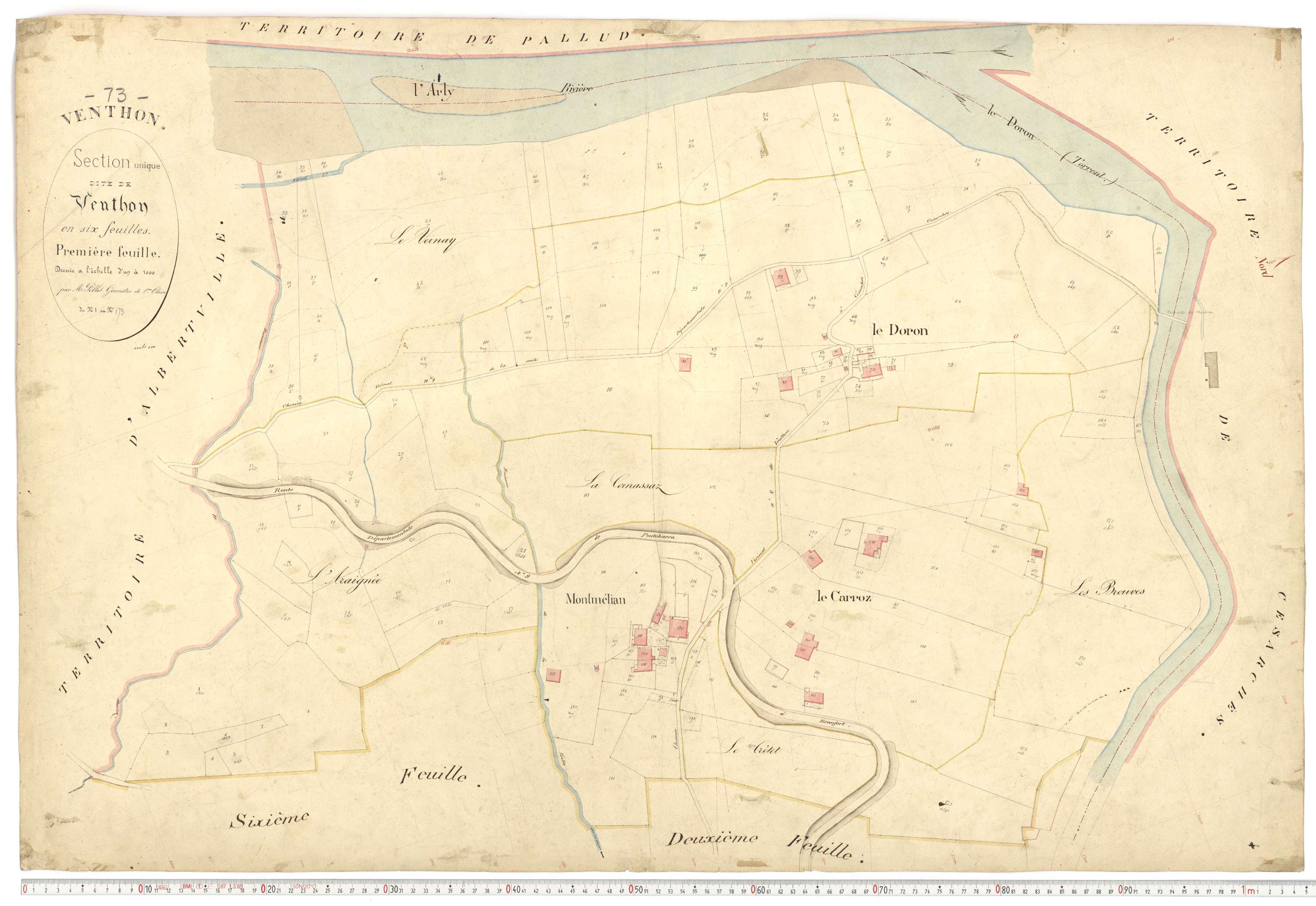 Venthon - Plans cadastraux du premier cadastre français.
