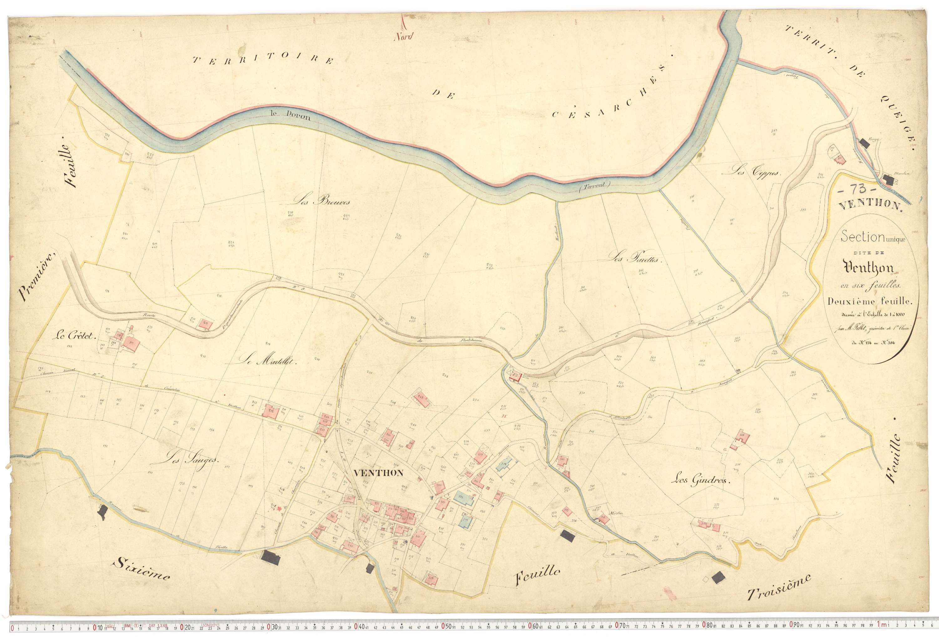 Venthon - Plans cadastraux du premier cadastre français.