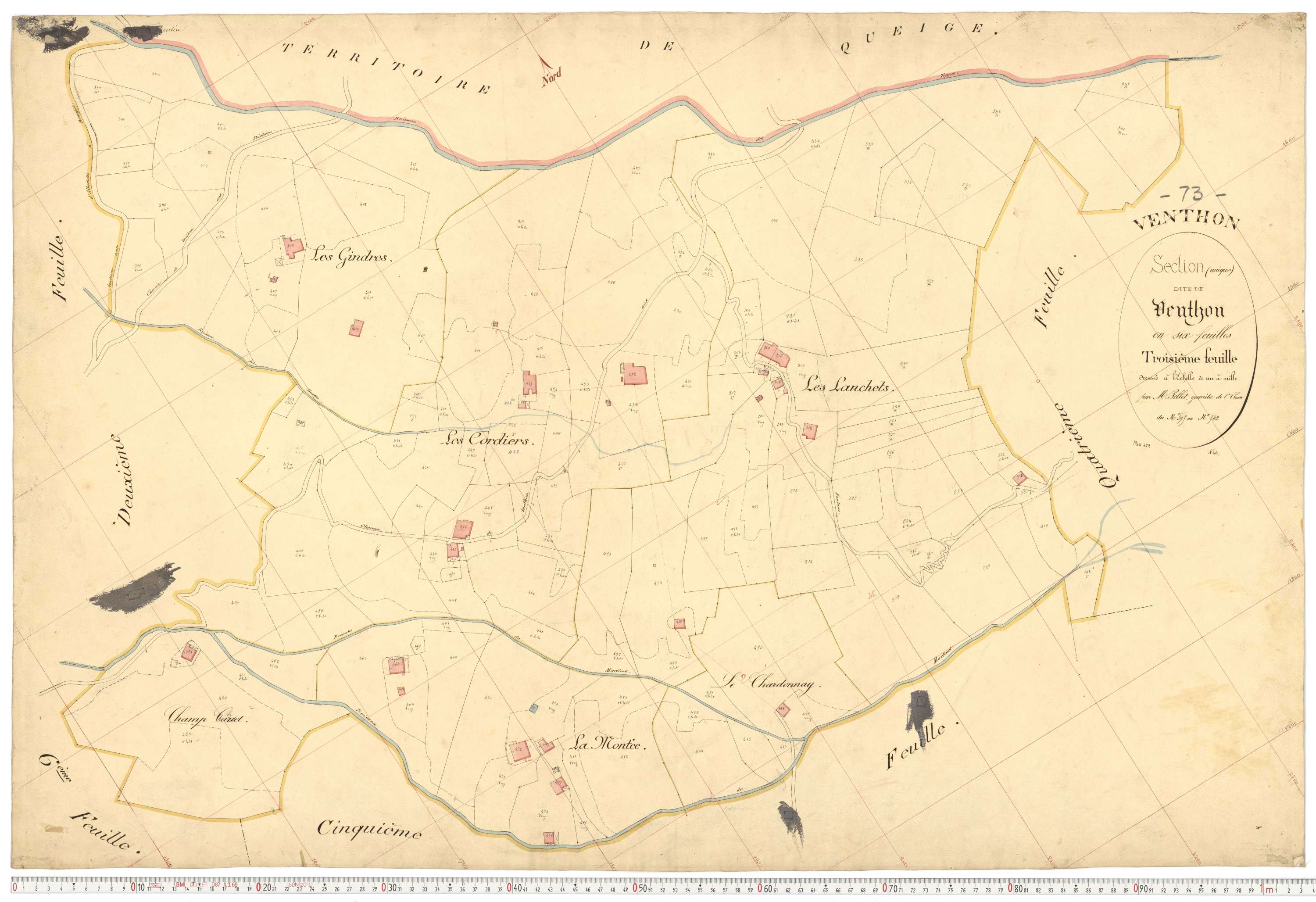 Venthon - Plans cadastraux du premier cadastre français.
