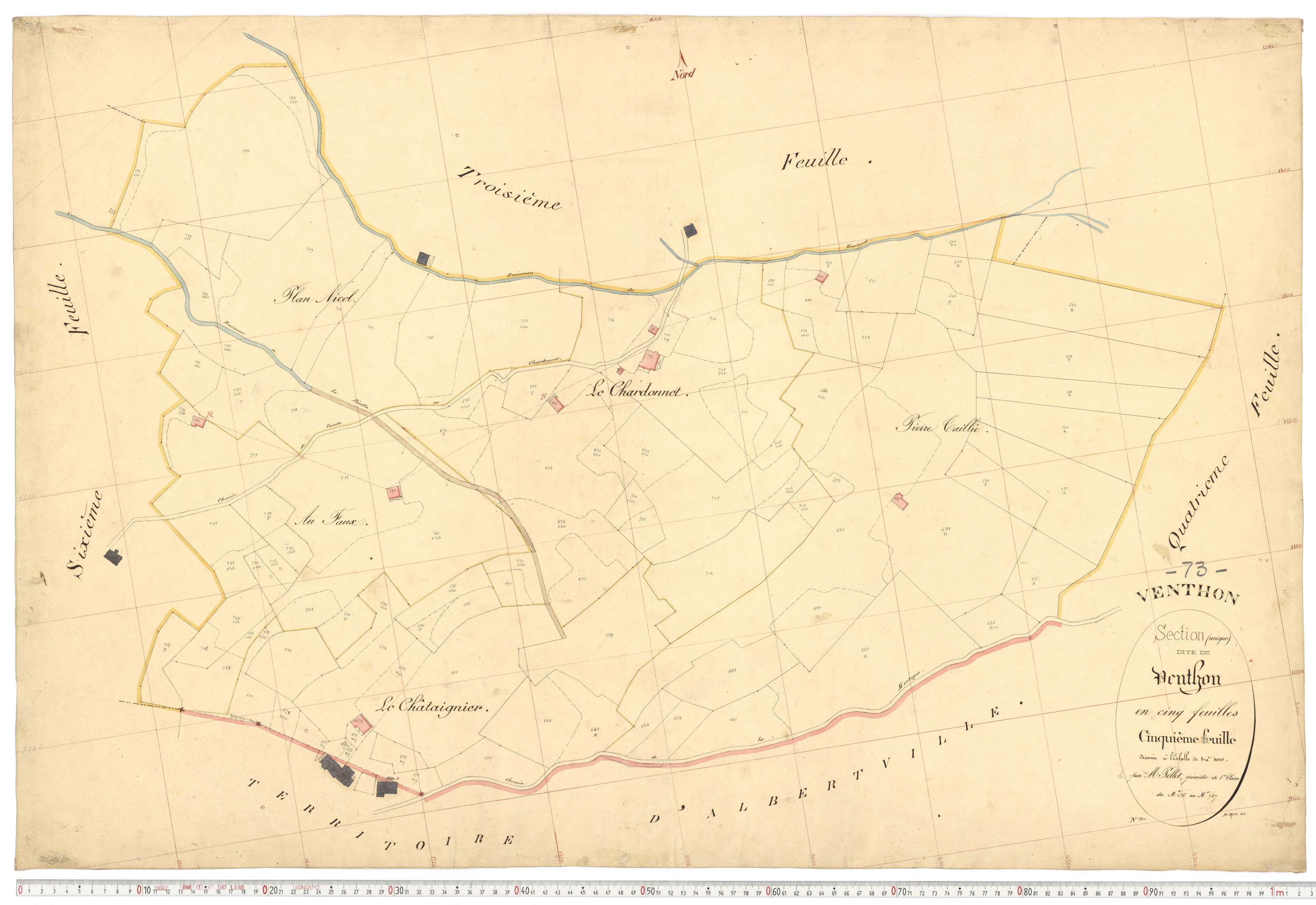 Venthon - Plans cadastraux du premier cadastre français.
