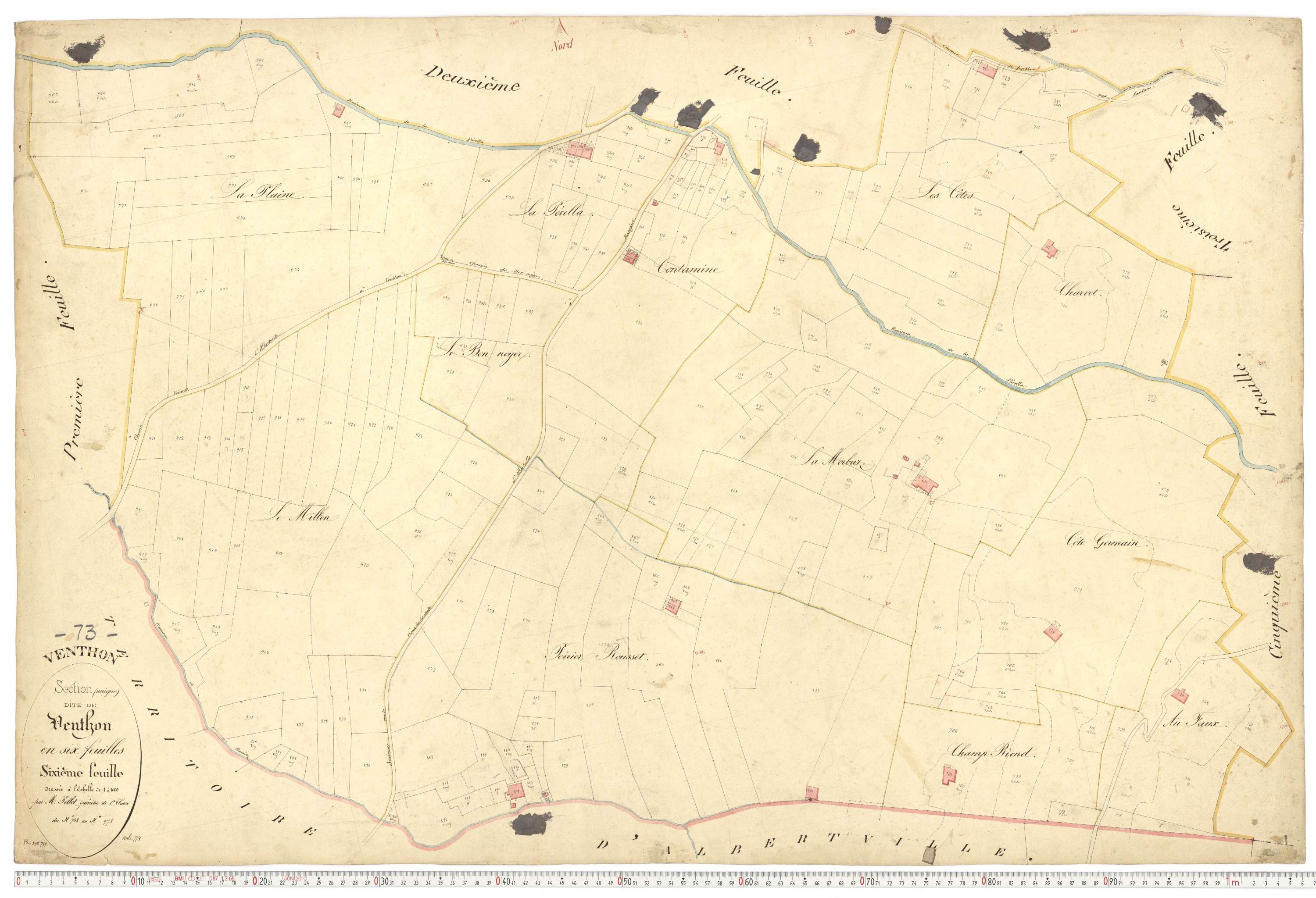 Venthon - Plans cadastraux du premier cadastre français.