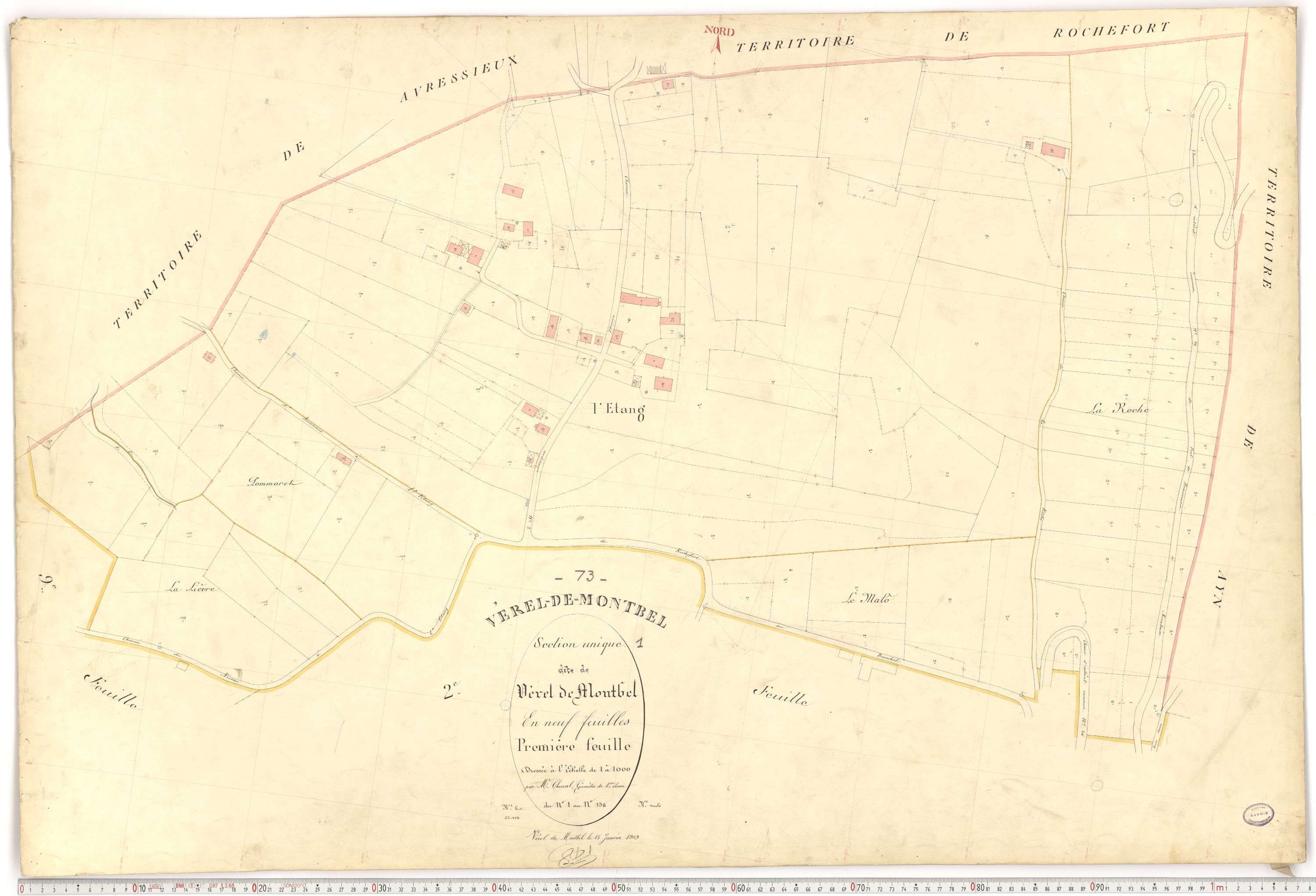Verel-de-Montbel - Plans cadastraux du premier cadastre français.