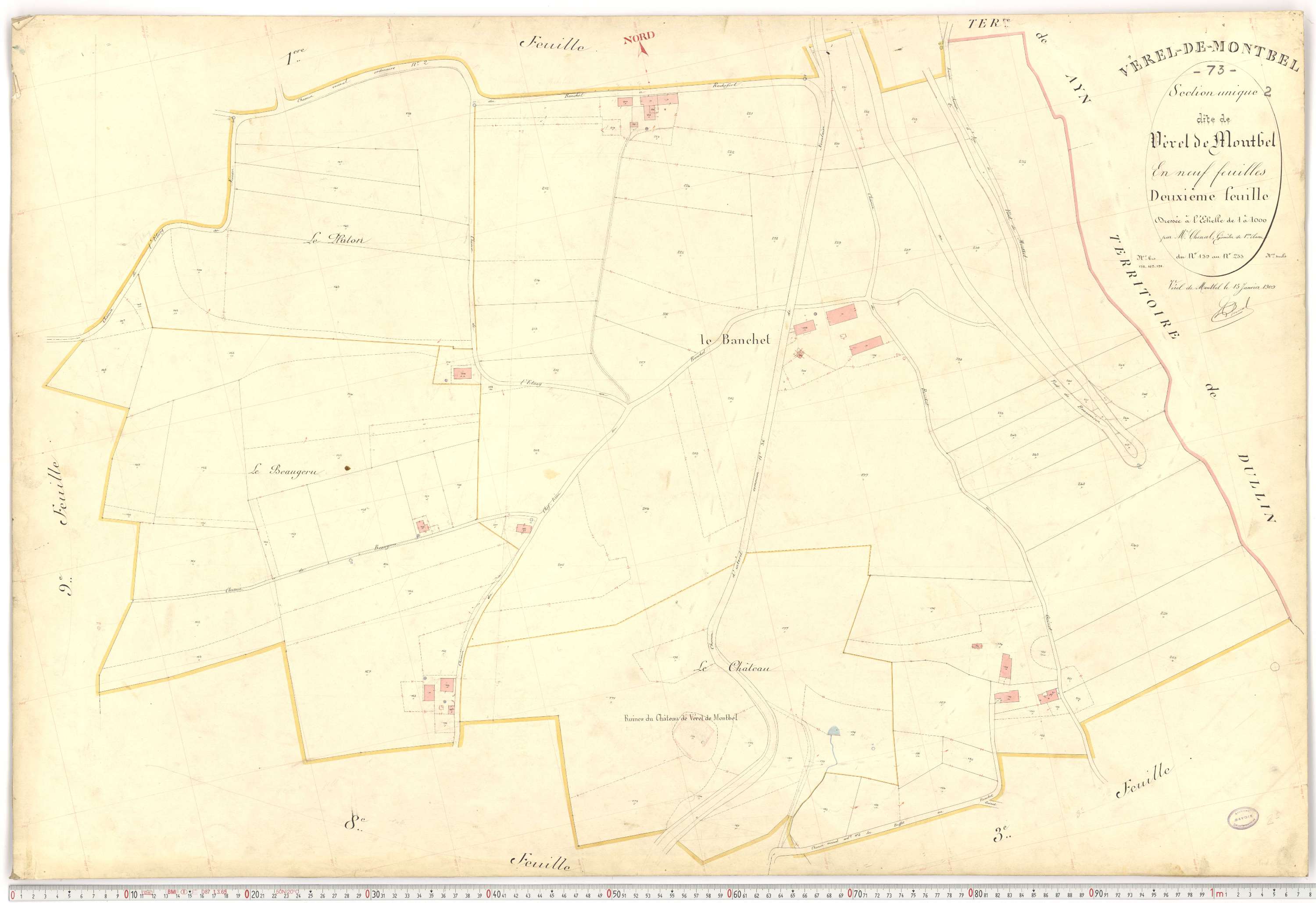 Verel-de-Montbel - Plans cadastraux du premier cadastre français.