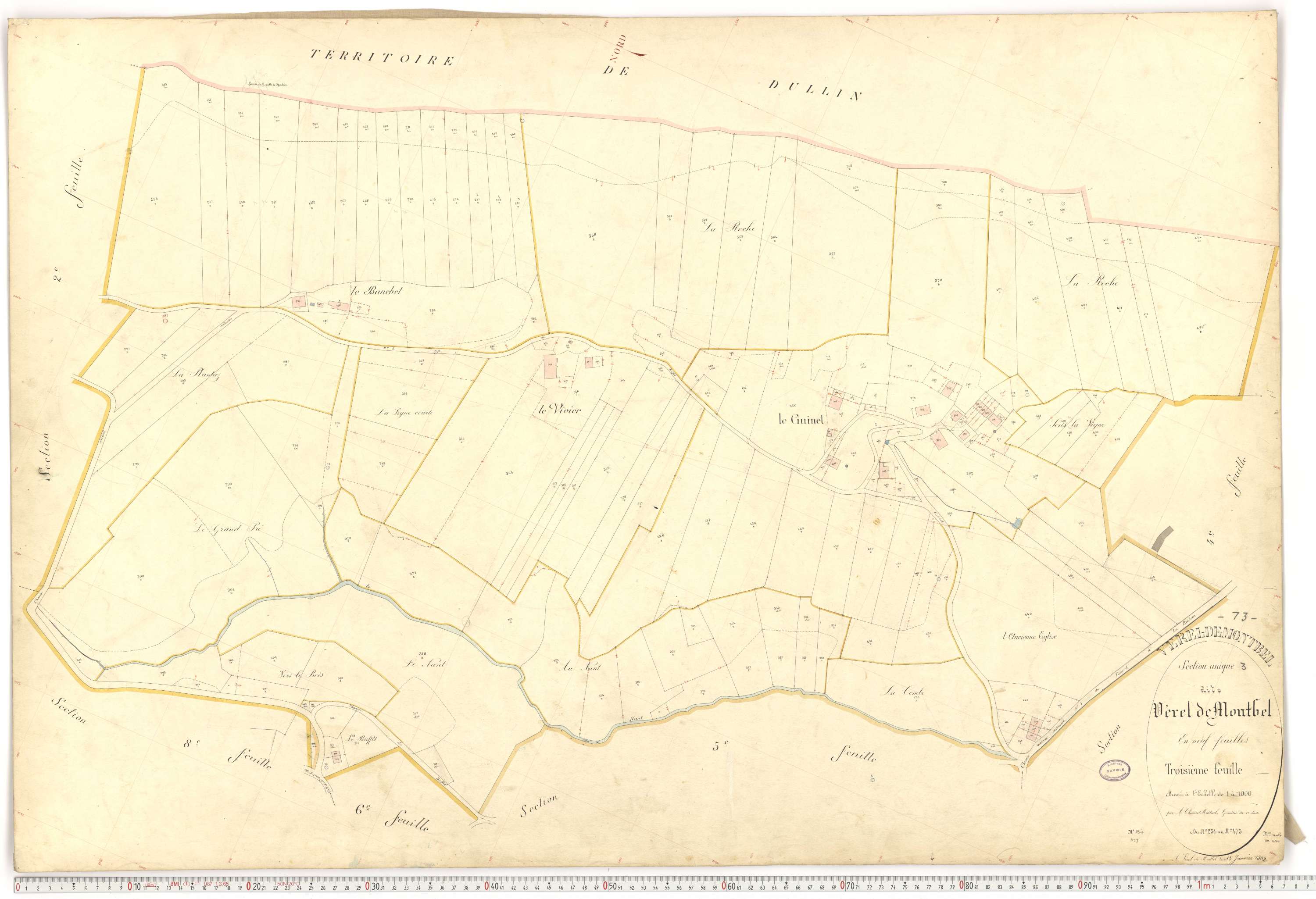 Verel-de-Montbel - Plans cadastraux du premier cadastre français.