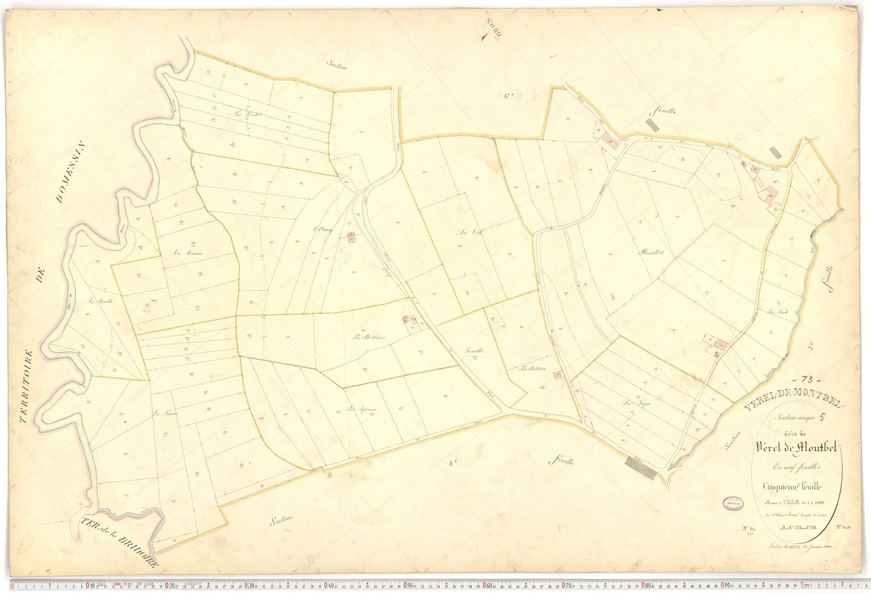 Verel-de-Montbel - Plans cadastraux du premier cadastre français.