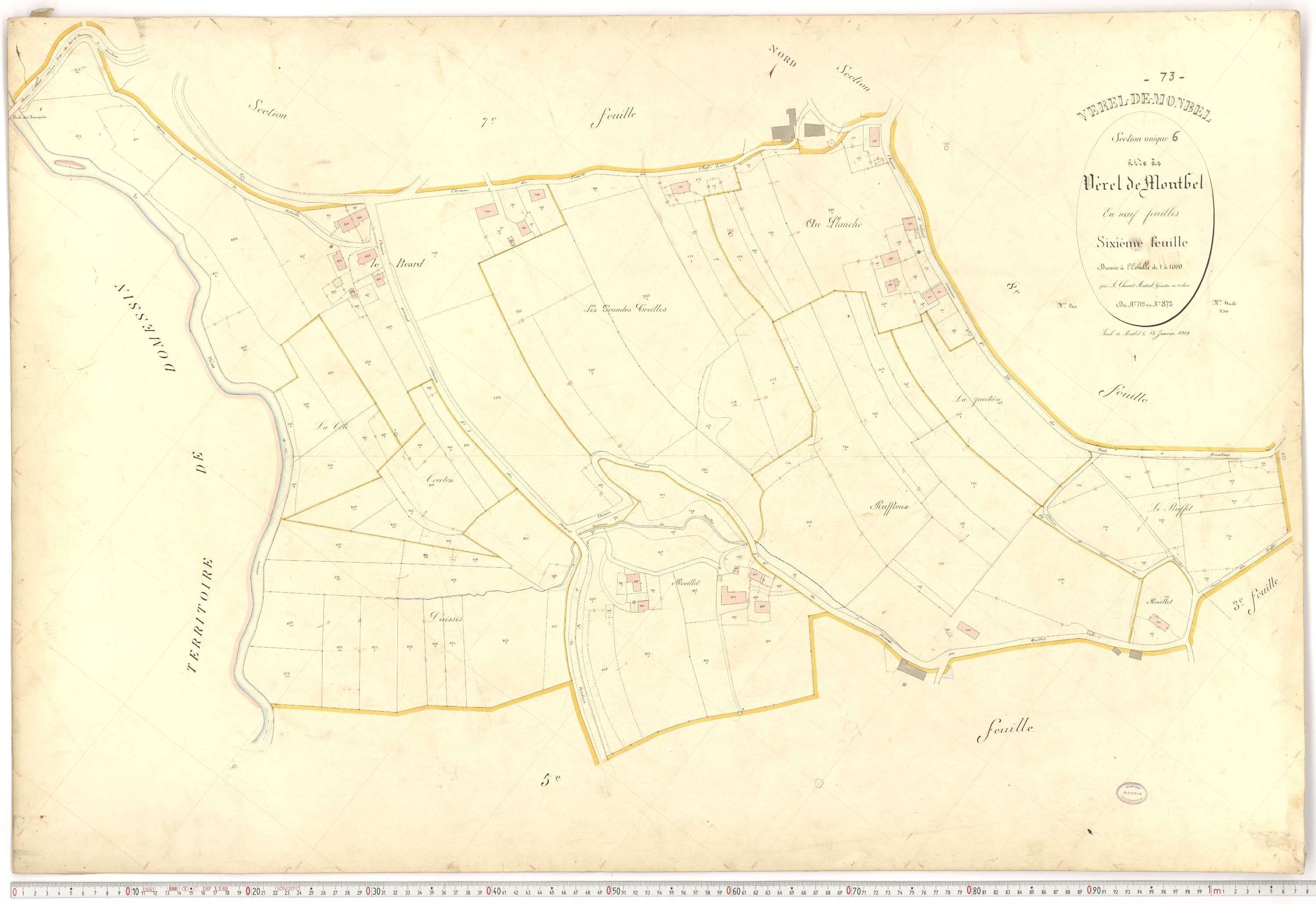 Verel-de-Montbel - Plans cadastraux du premier cadastre français.