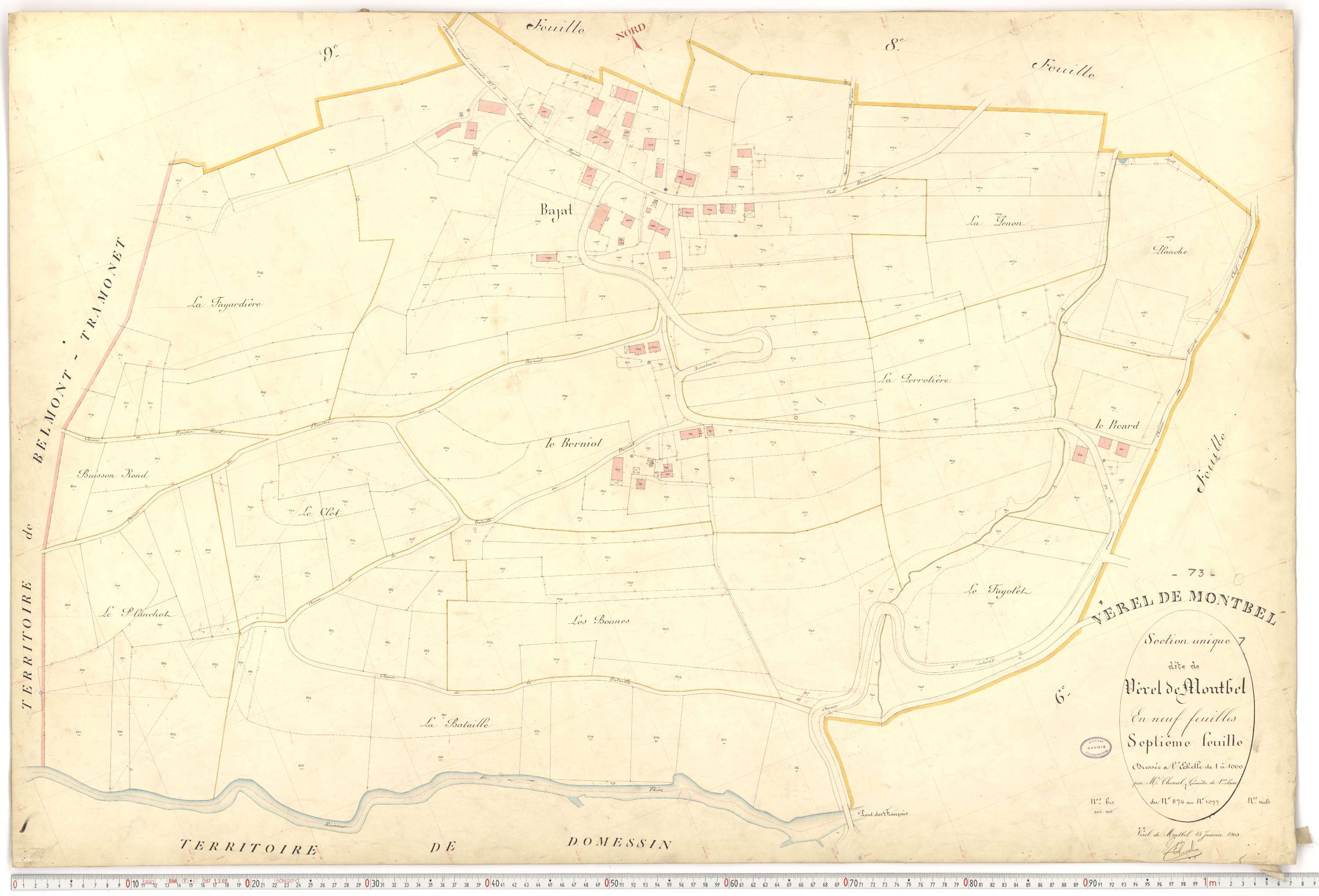 Verel-de-Montbel - Plans cadastraux du premier cadastre français.