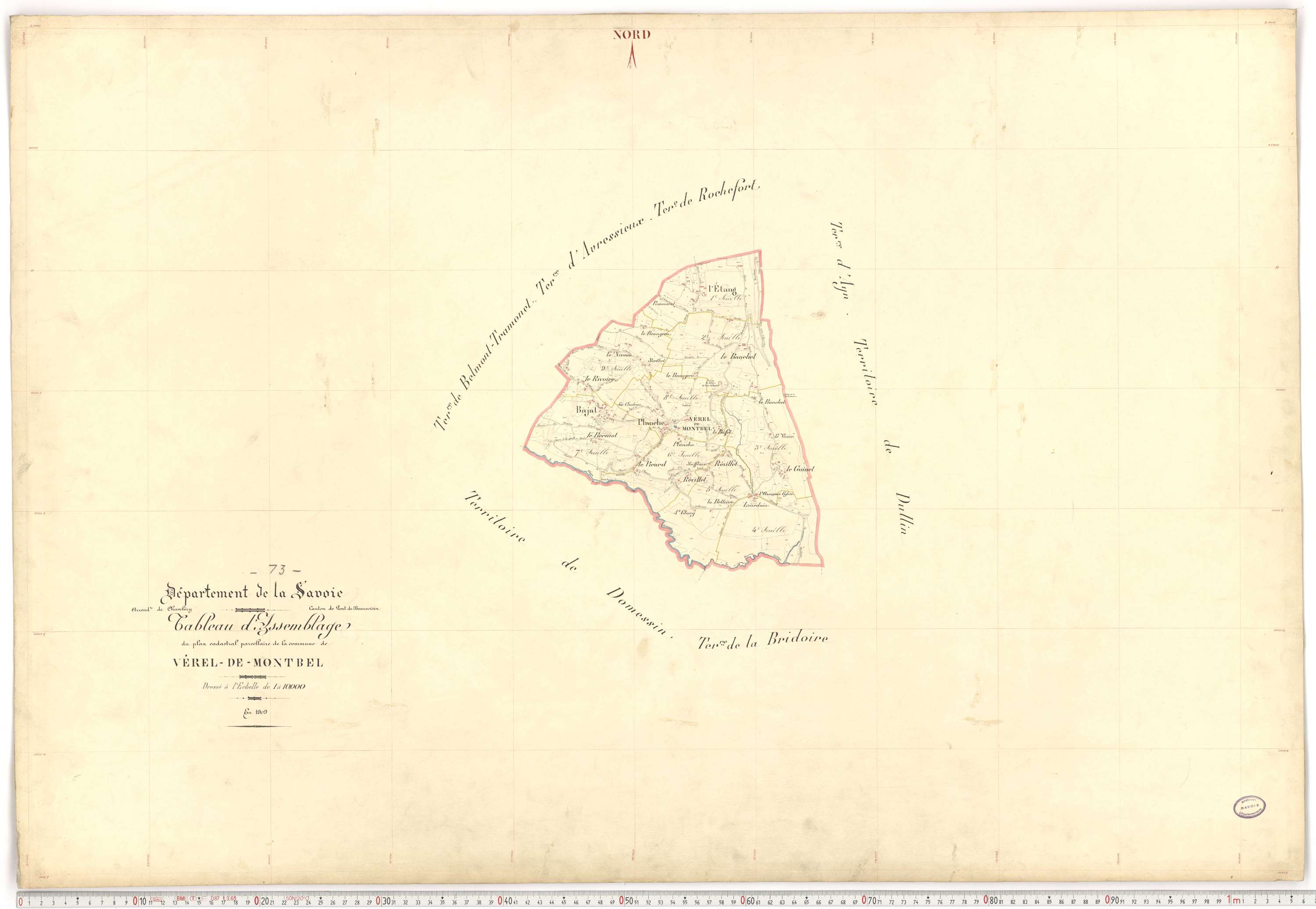 Verel-de-Montbel - Plans cadastraux du premier cadastre français.