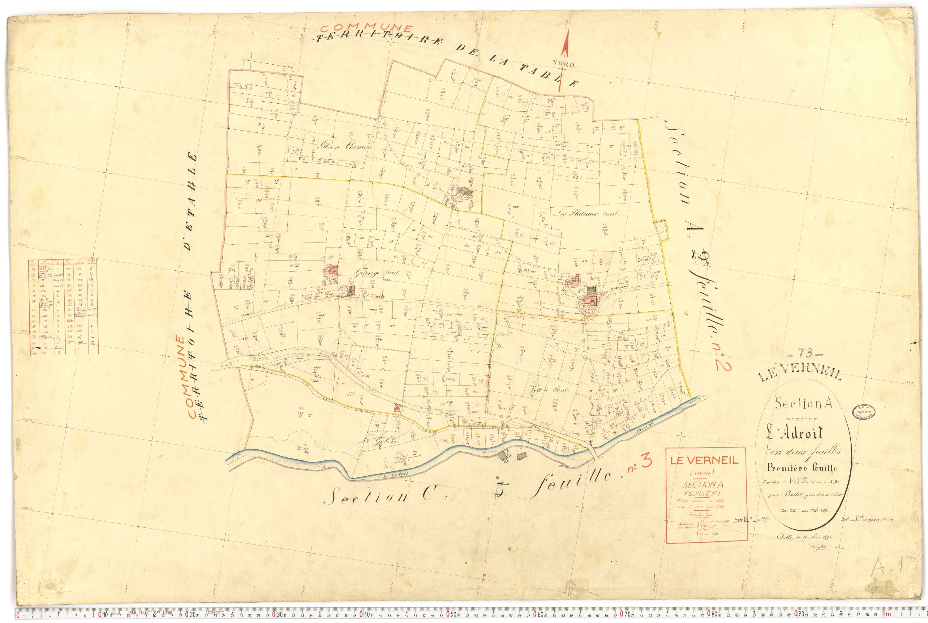 Le Verneil - Cadastre français (1892).