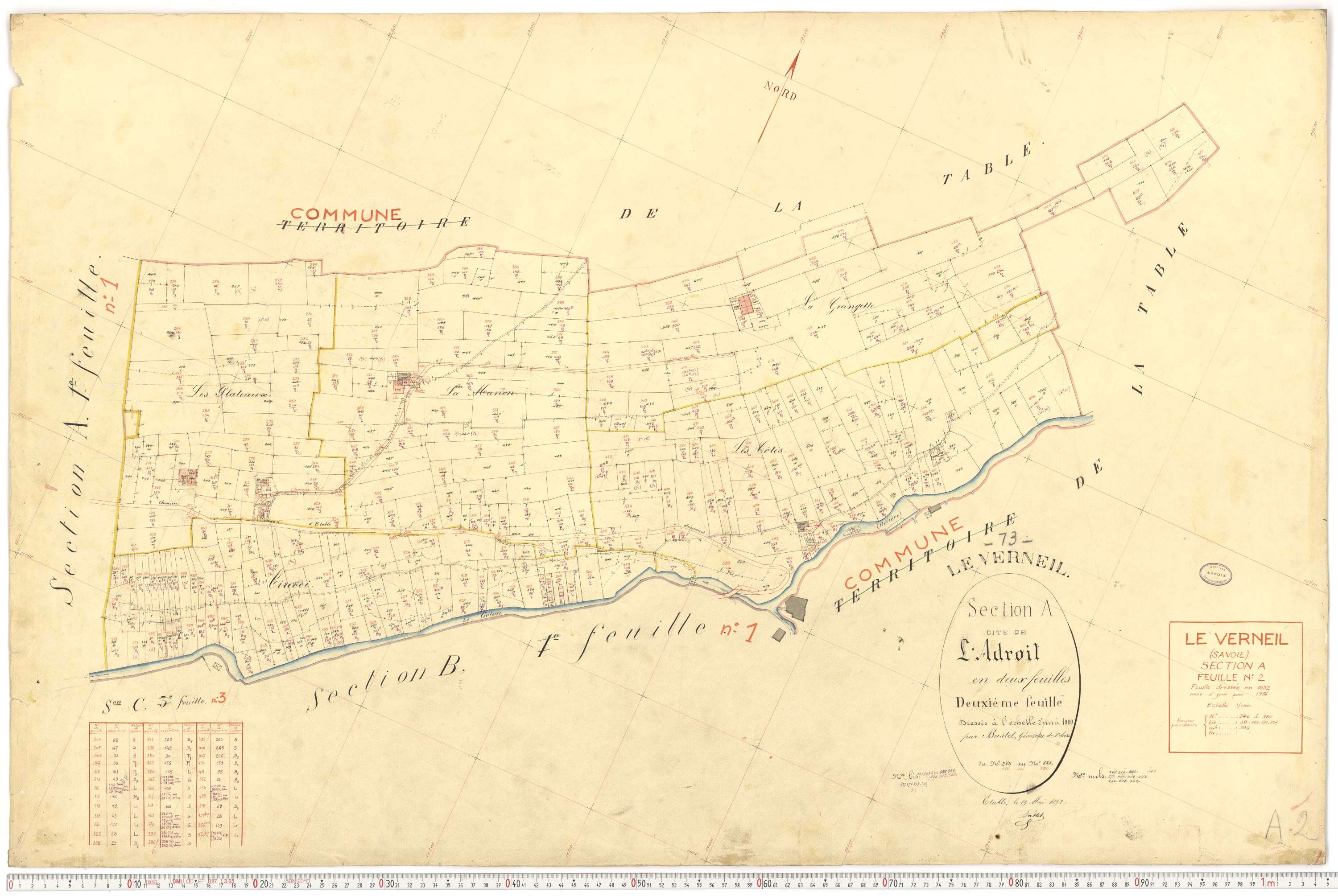 Le Verneil - Cadastre français (1892).
