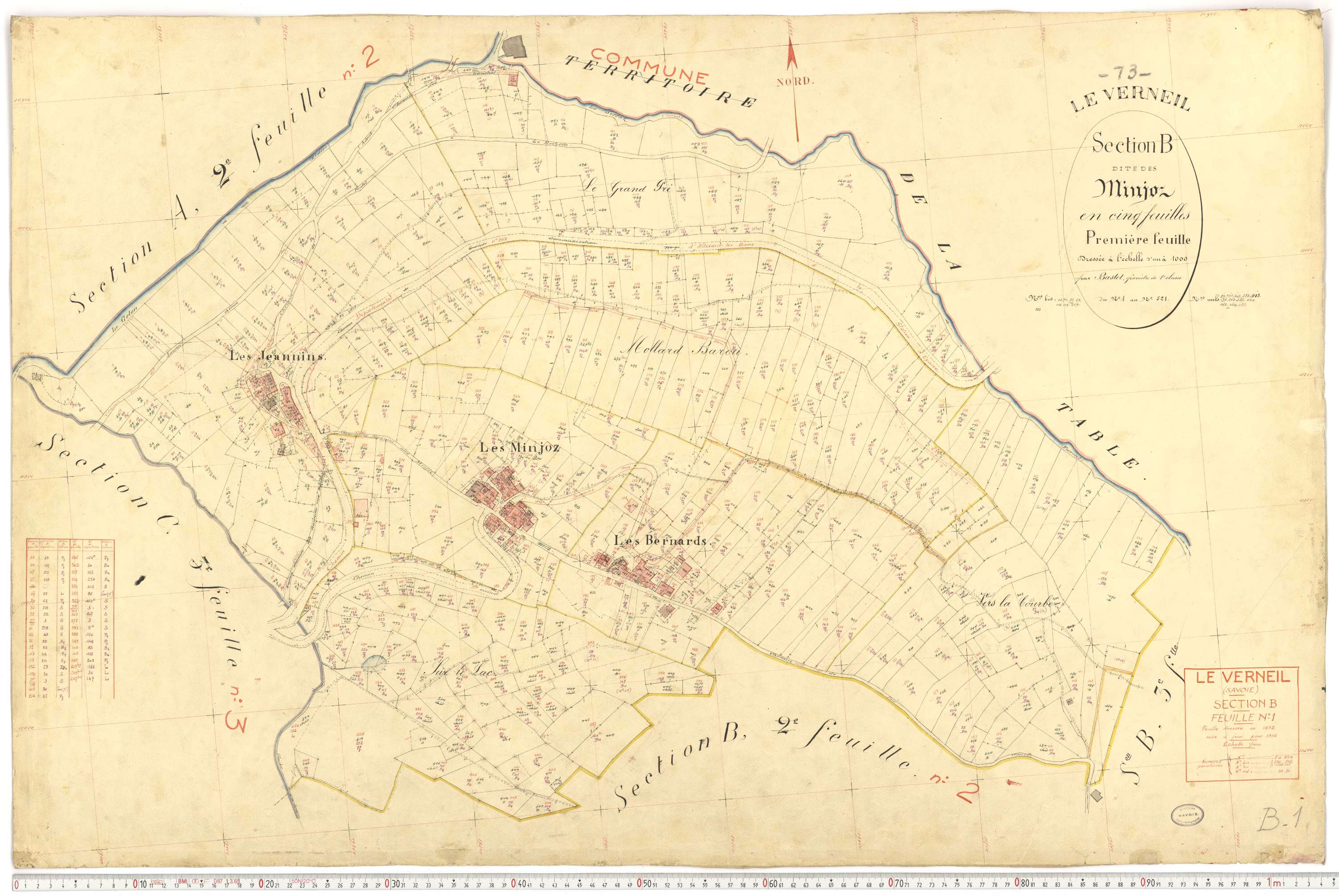 Le Verneil - Cadastre français (1892).