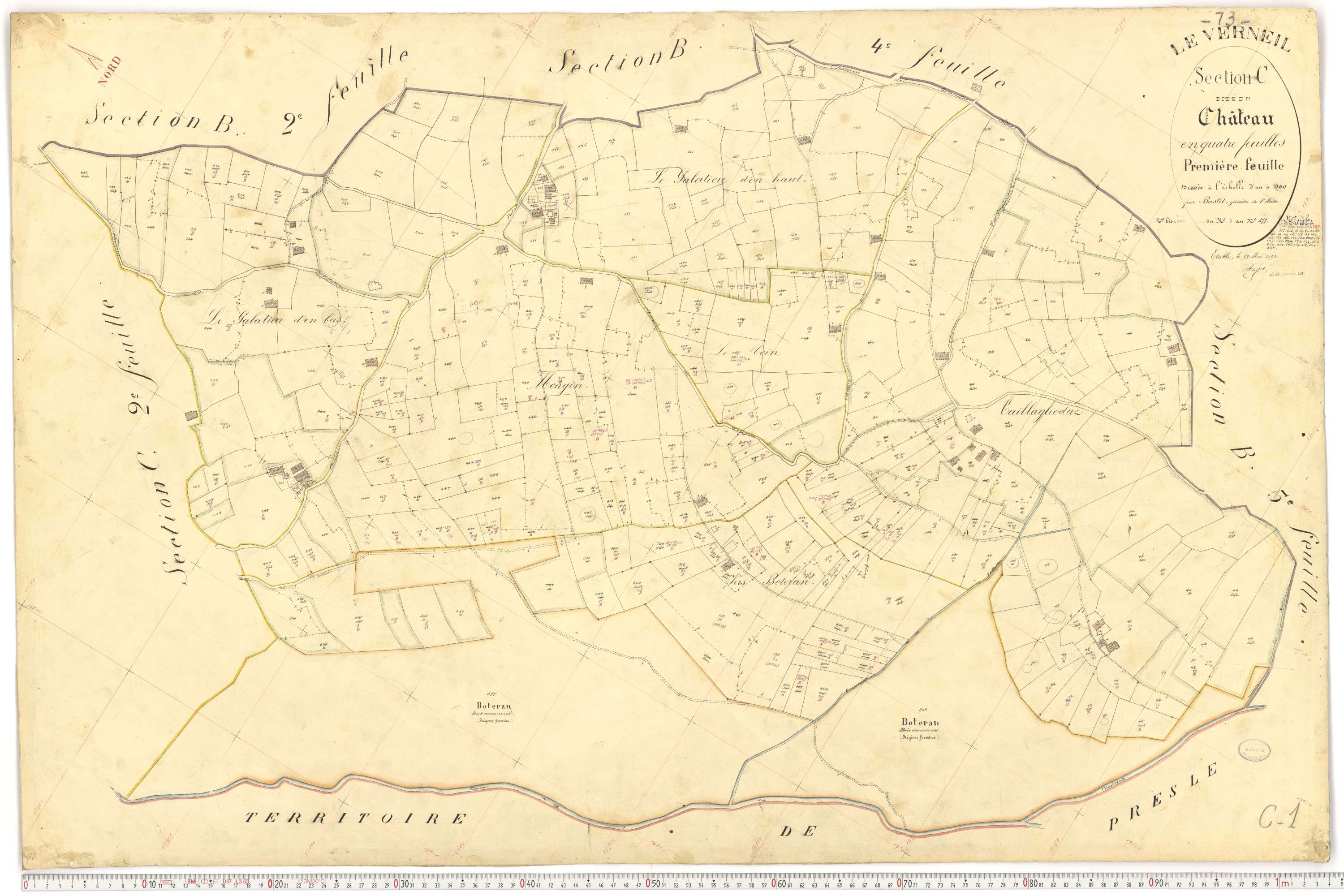Le Verneil - Cadastre français (1892).