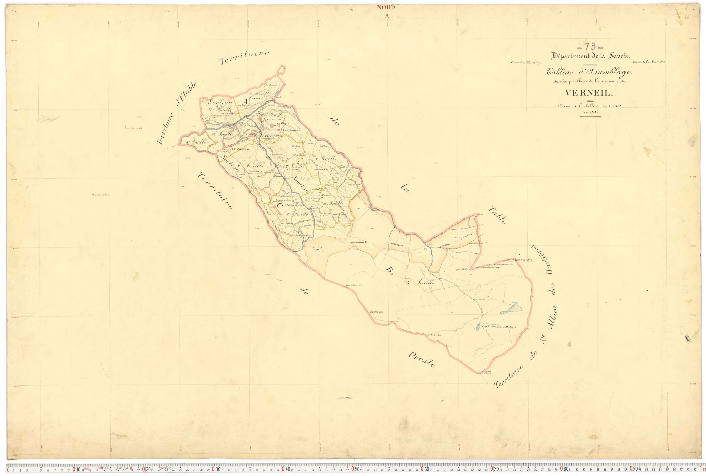 Le Verneil - Cadastre français (1892).