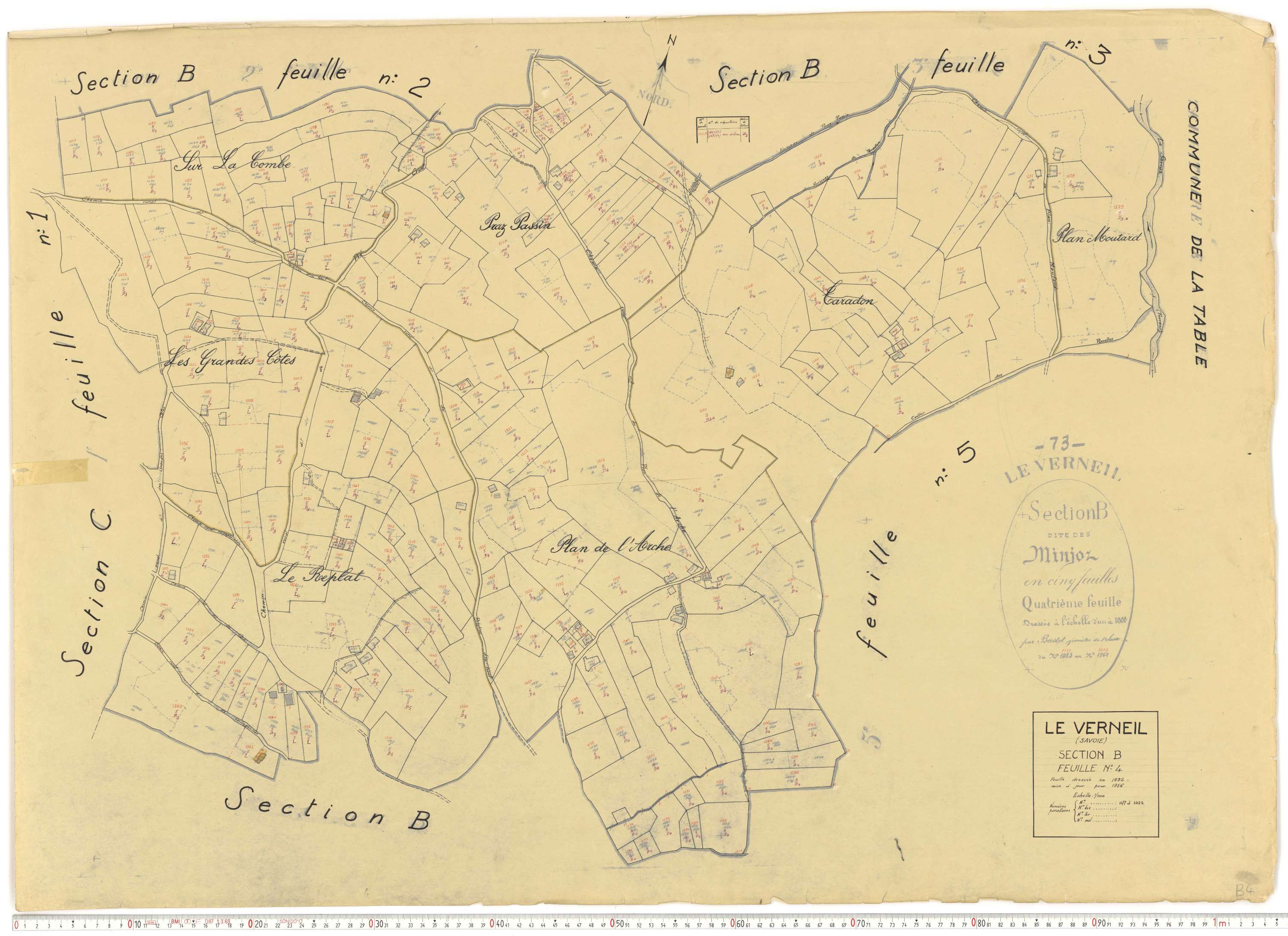 Le Verneil - Cadastre rénové, version de travail (1956).