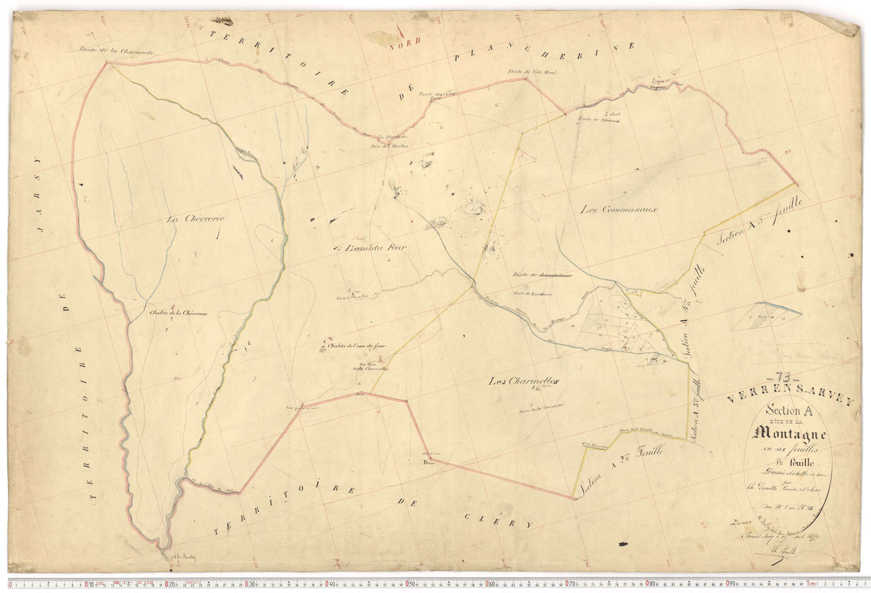 Verrens-Arvey - Plans cadastraux du premier cadastre français.