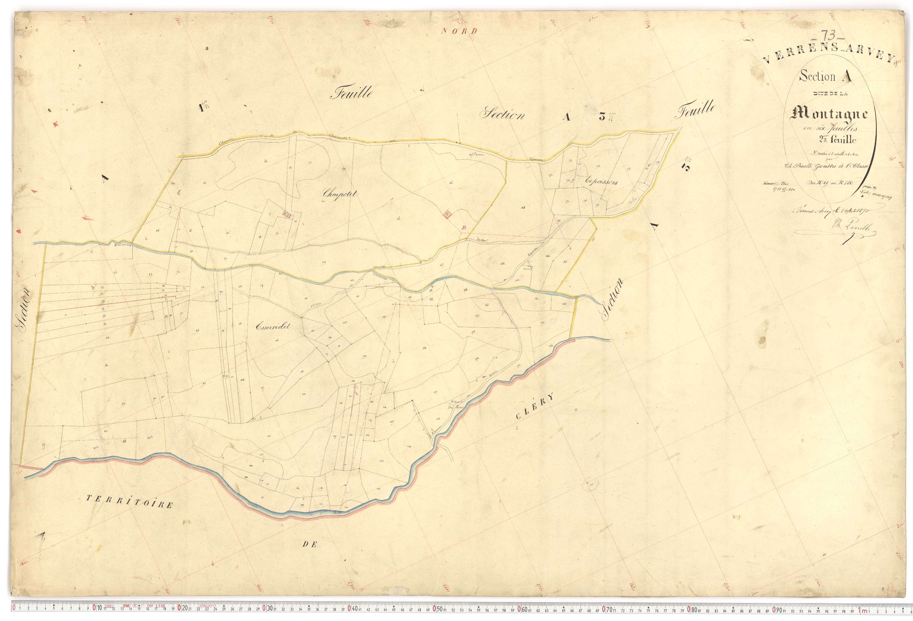 Verrens-Arvey - Plans cadastraux du premier cadastre français.