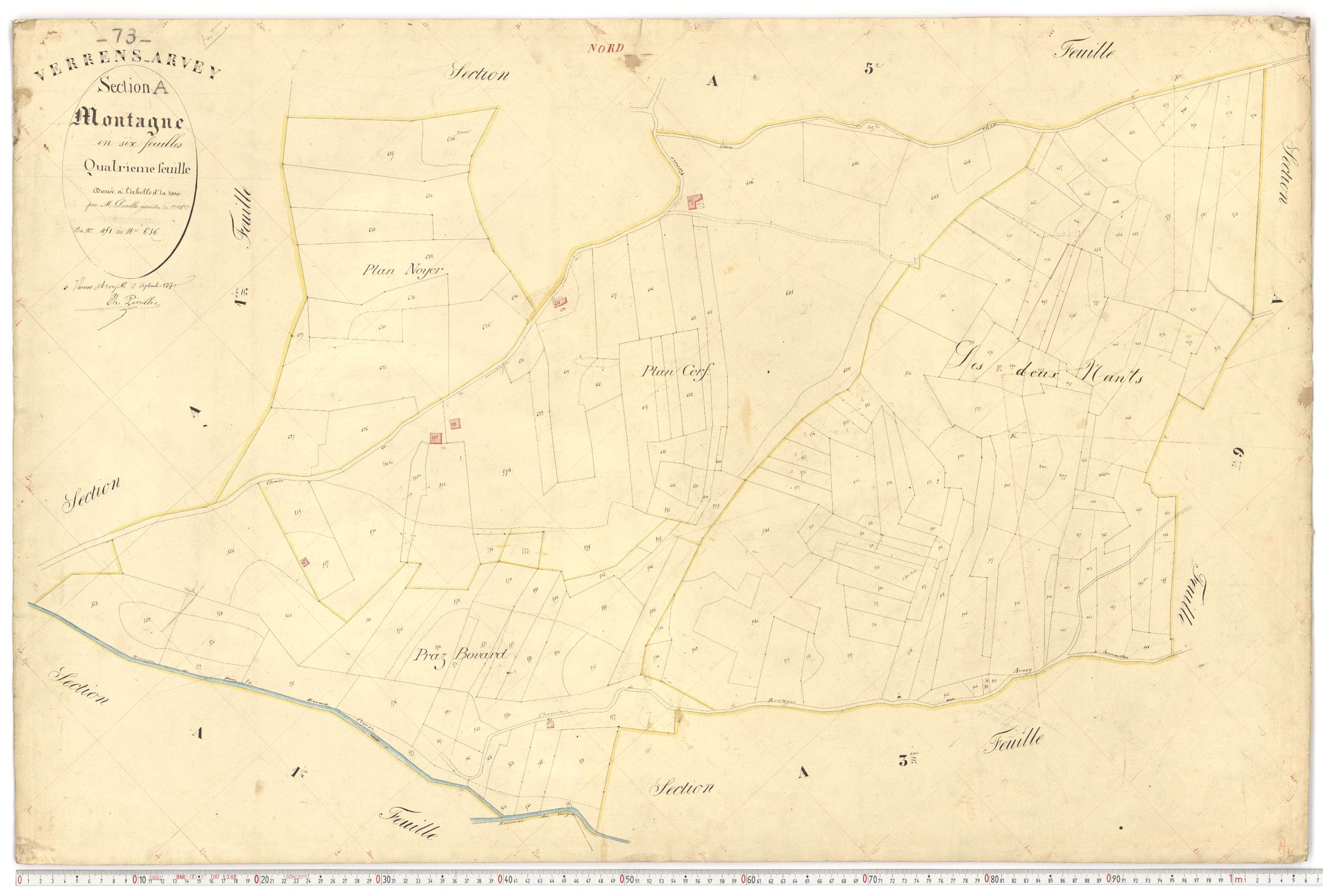 Verrens-Arvey - Plans cadastraux du premier cadastre français.