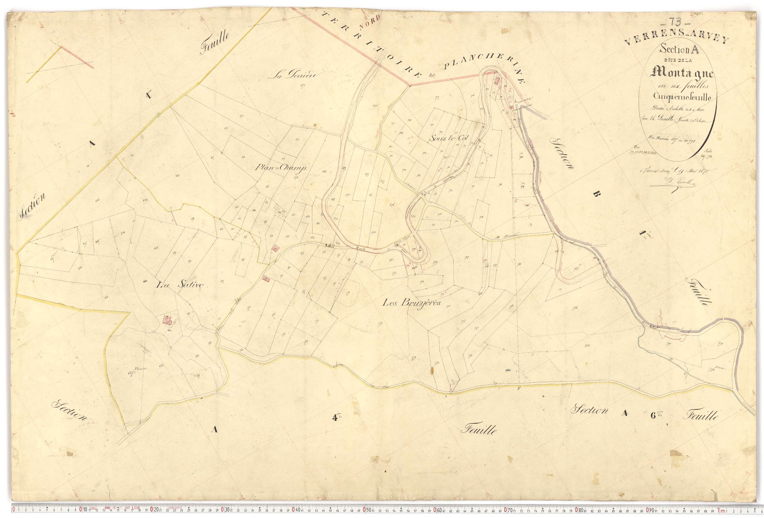 Verrens-Arvey - Plans cadastraux du premier cadastre français.