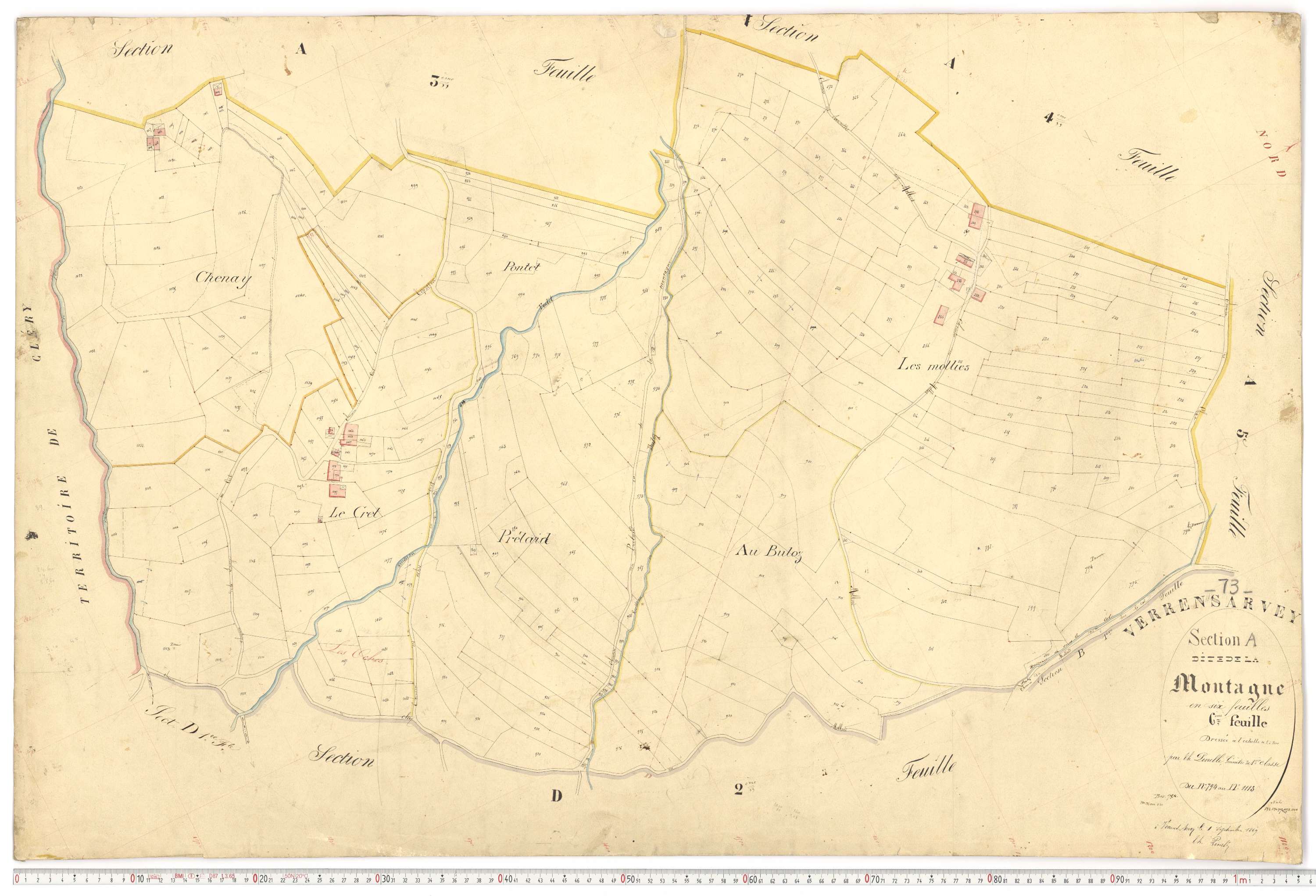 Verrens-Arvey - Plans cadastraux du premier cadastre français.